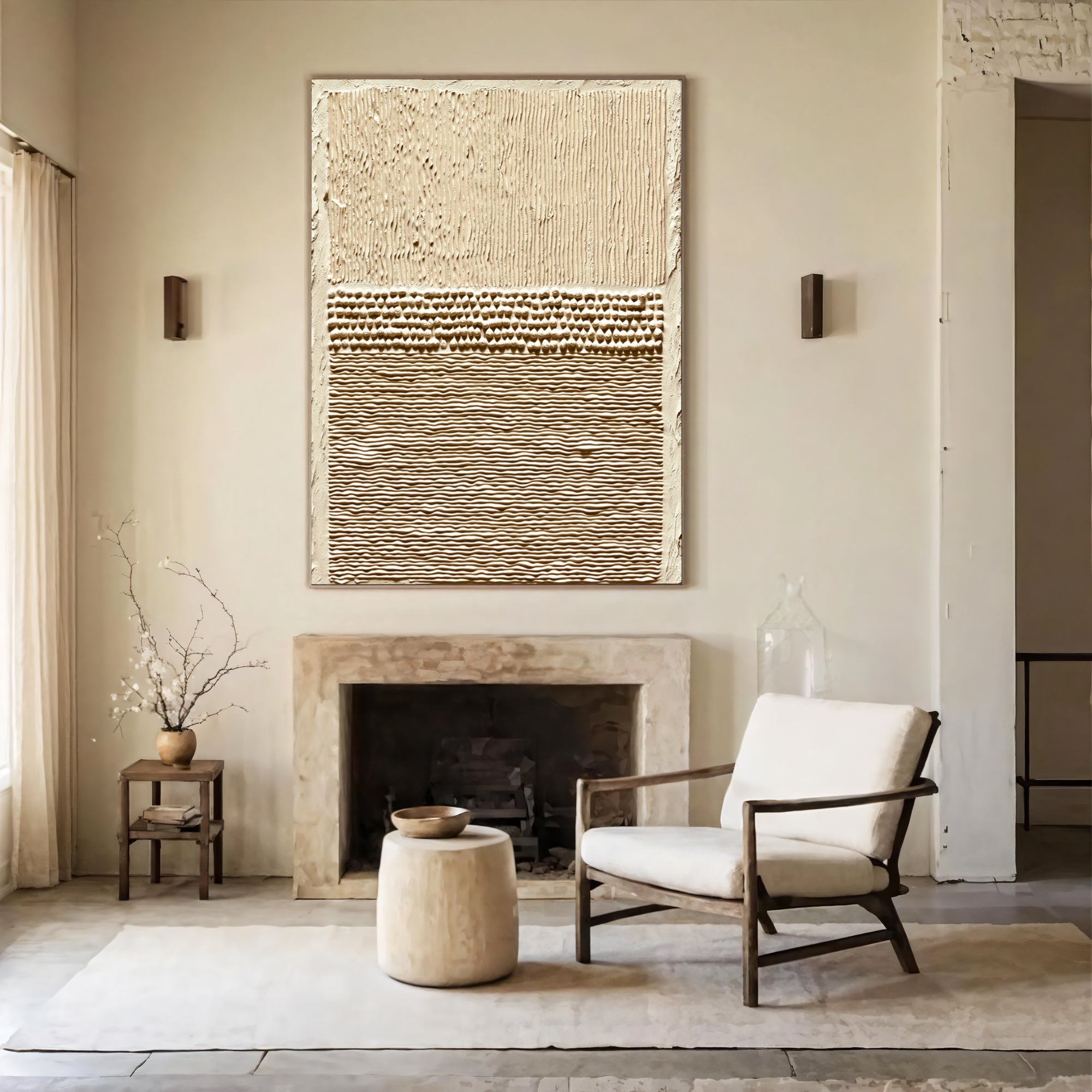 Textured Earthy Strata | Beige Tones