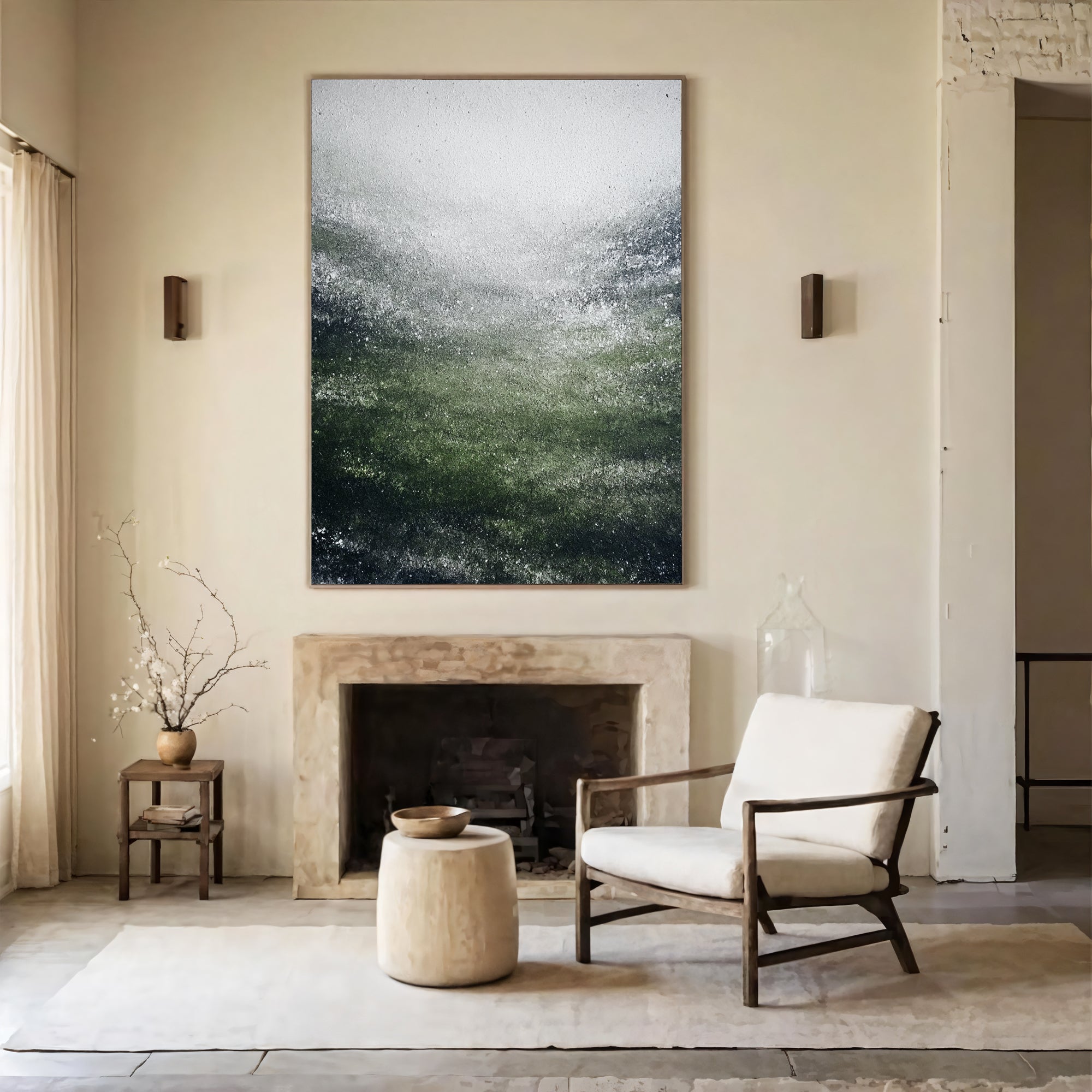 Textured Verdant Swell | Frosted Waves