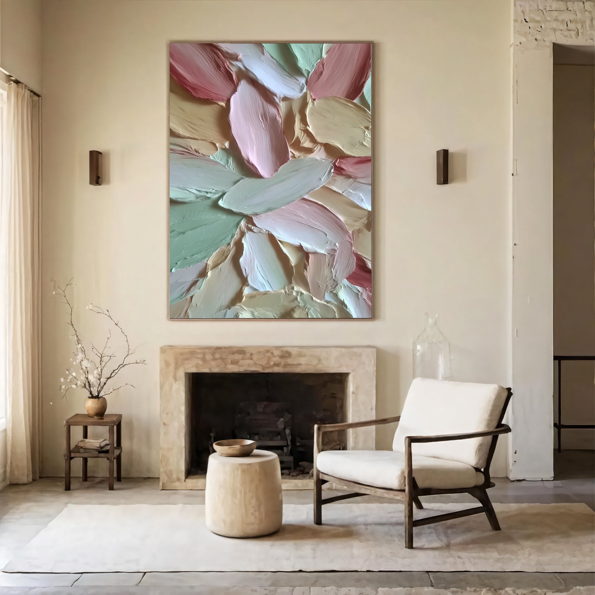 Textured Pastel Petals | Gentle Blooms