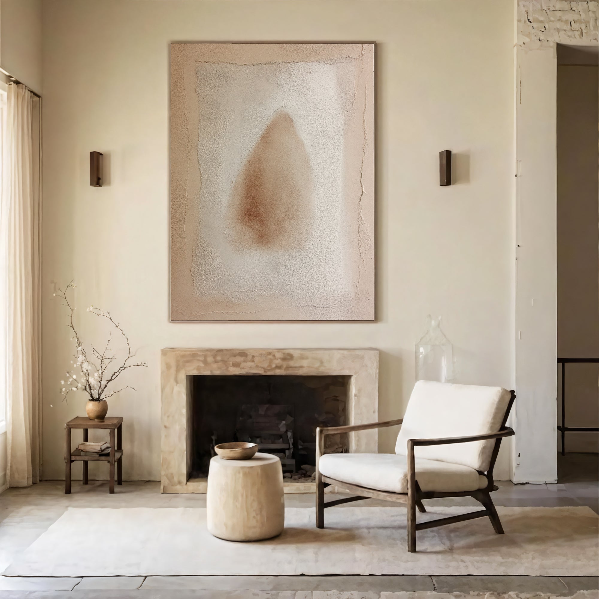 Textured Beige Haze | Earthy Blush