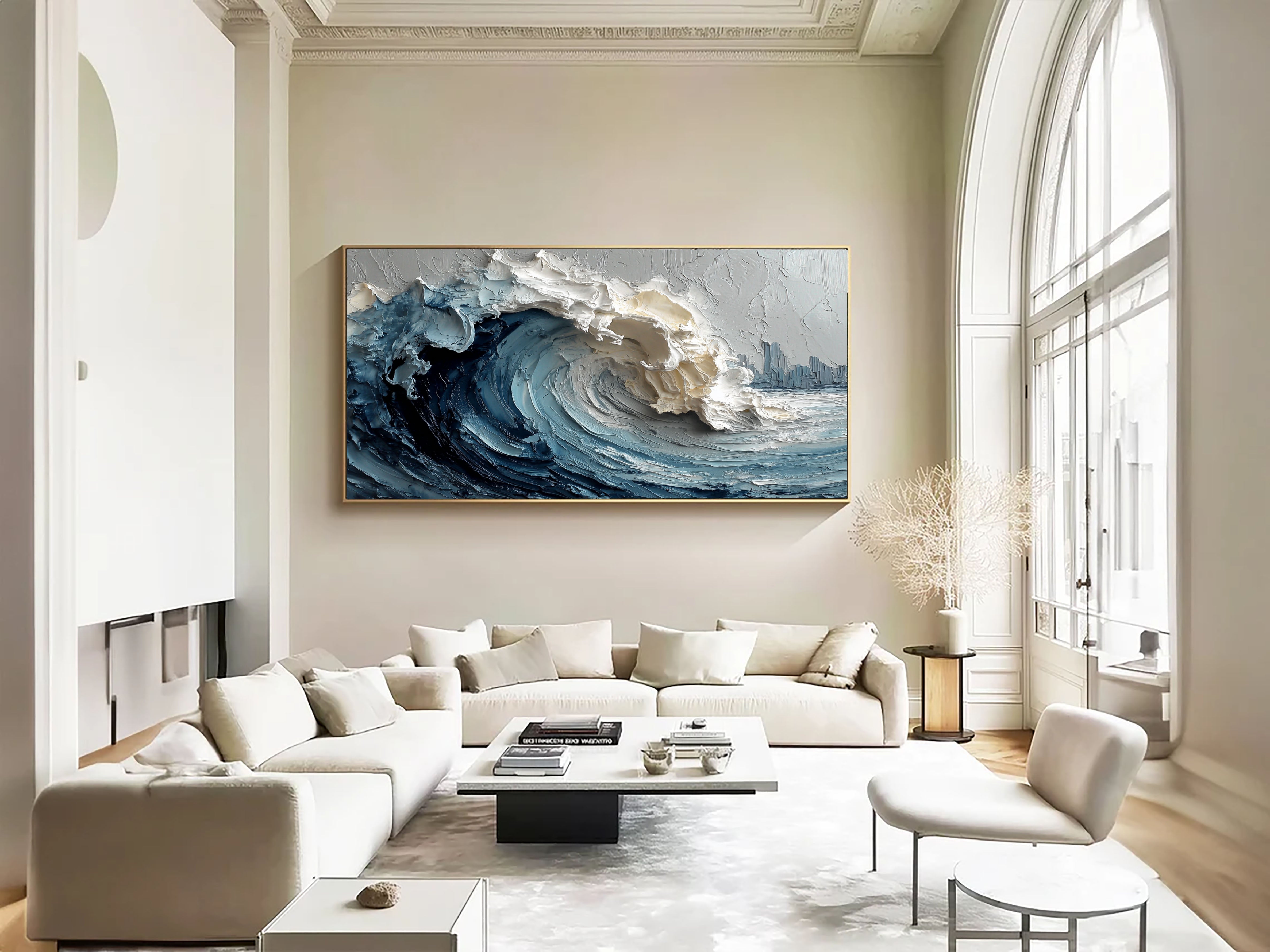 Textured Gilded Waves | Teal Gold