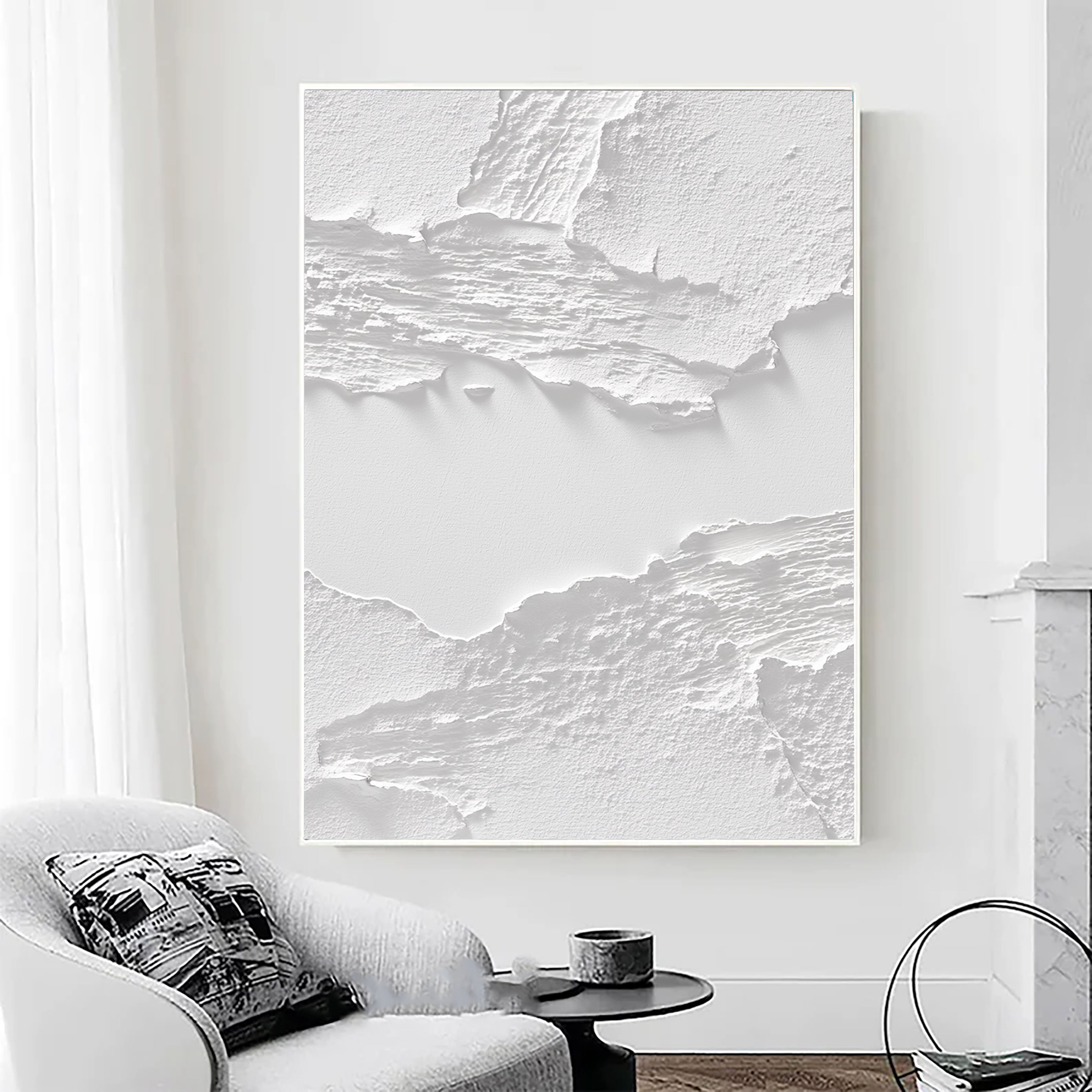 Textured Tonal Layers | Pure White