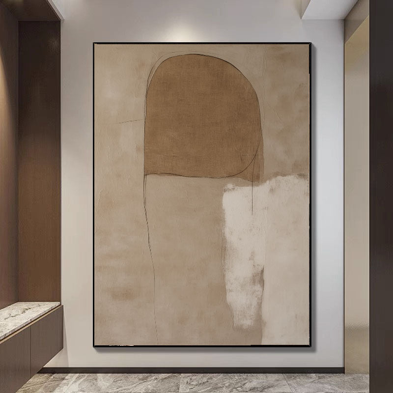 Strukturierte Minimalformen | Beige Weiß