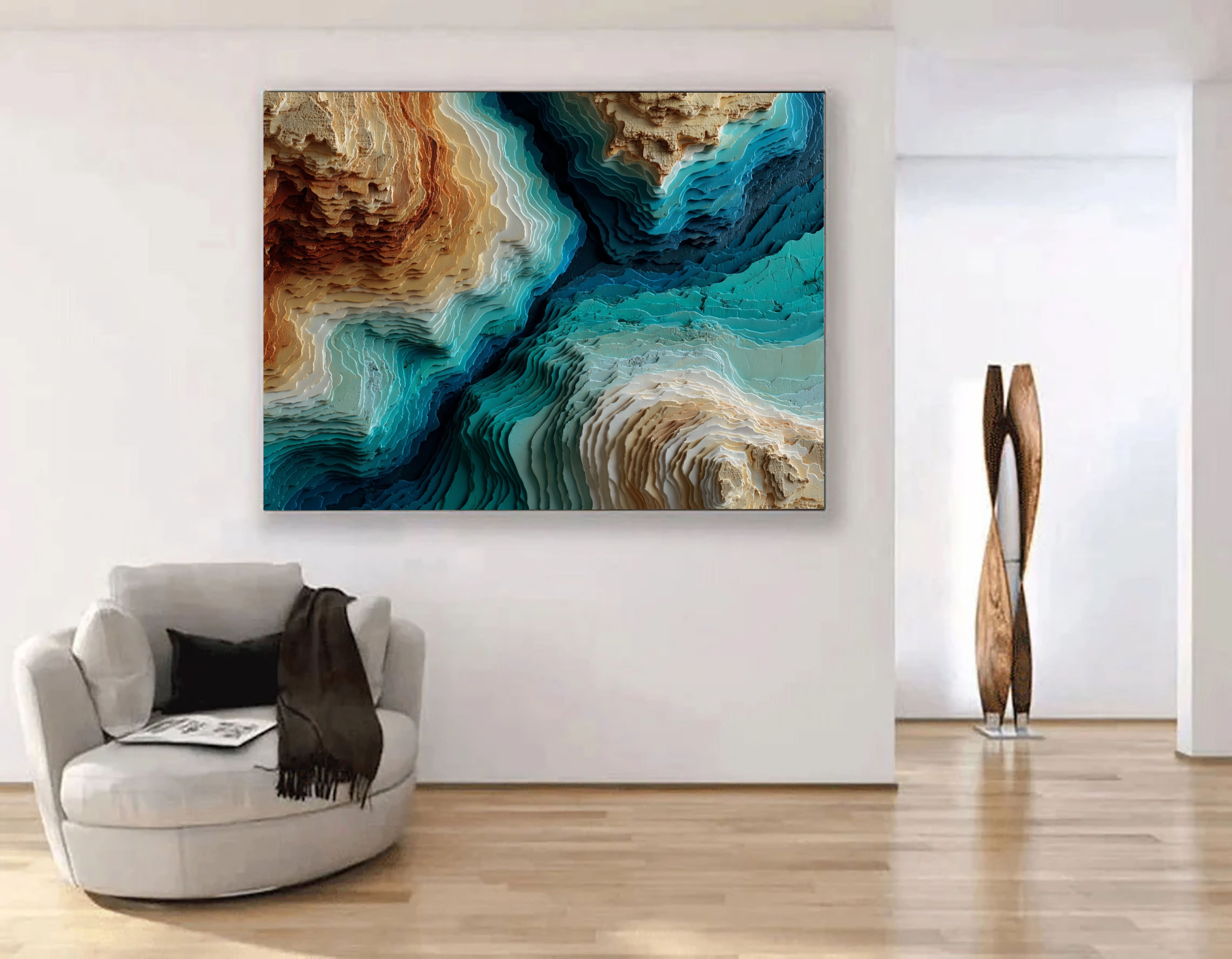 Textured Topographic Layers | Coastal Terrain