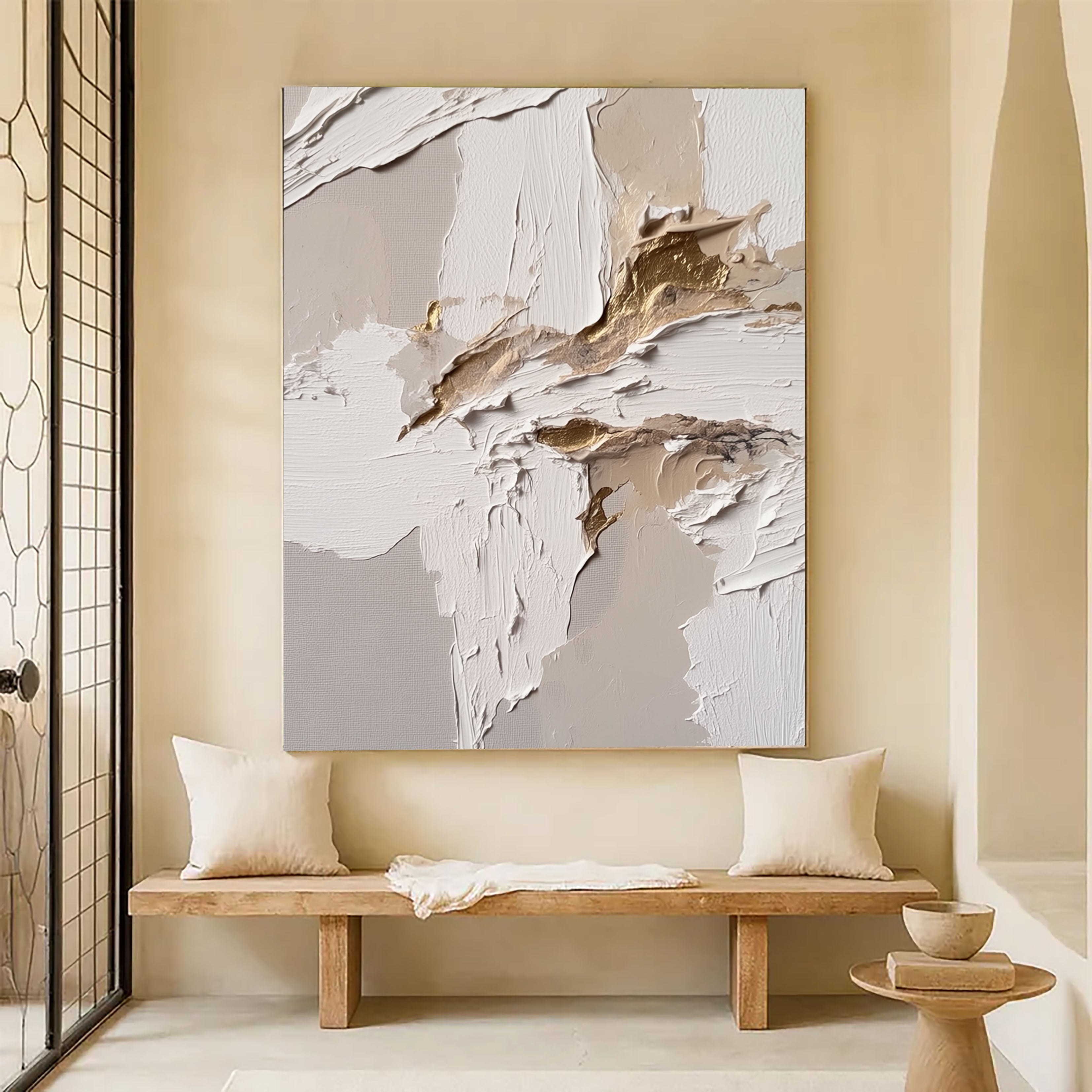 Textured Gilded Layers | White Gold