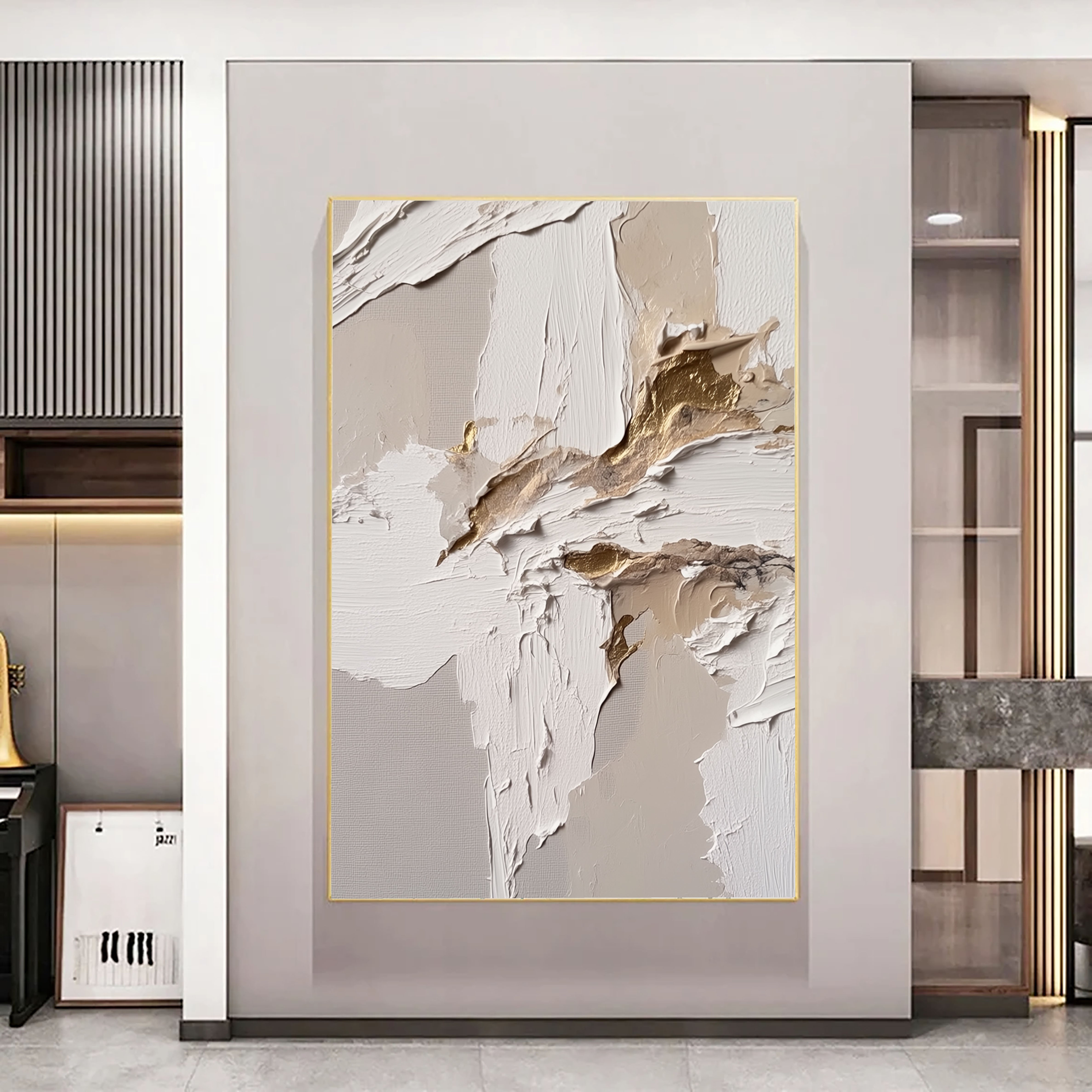 Textured Gilded Layers | White Gold