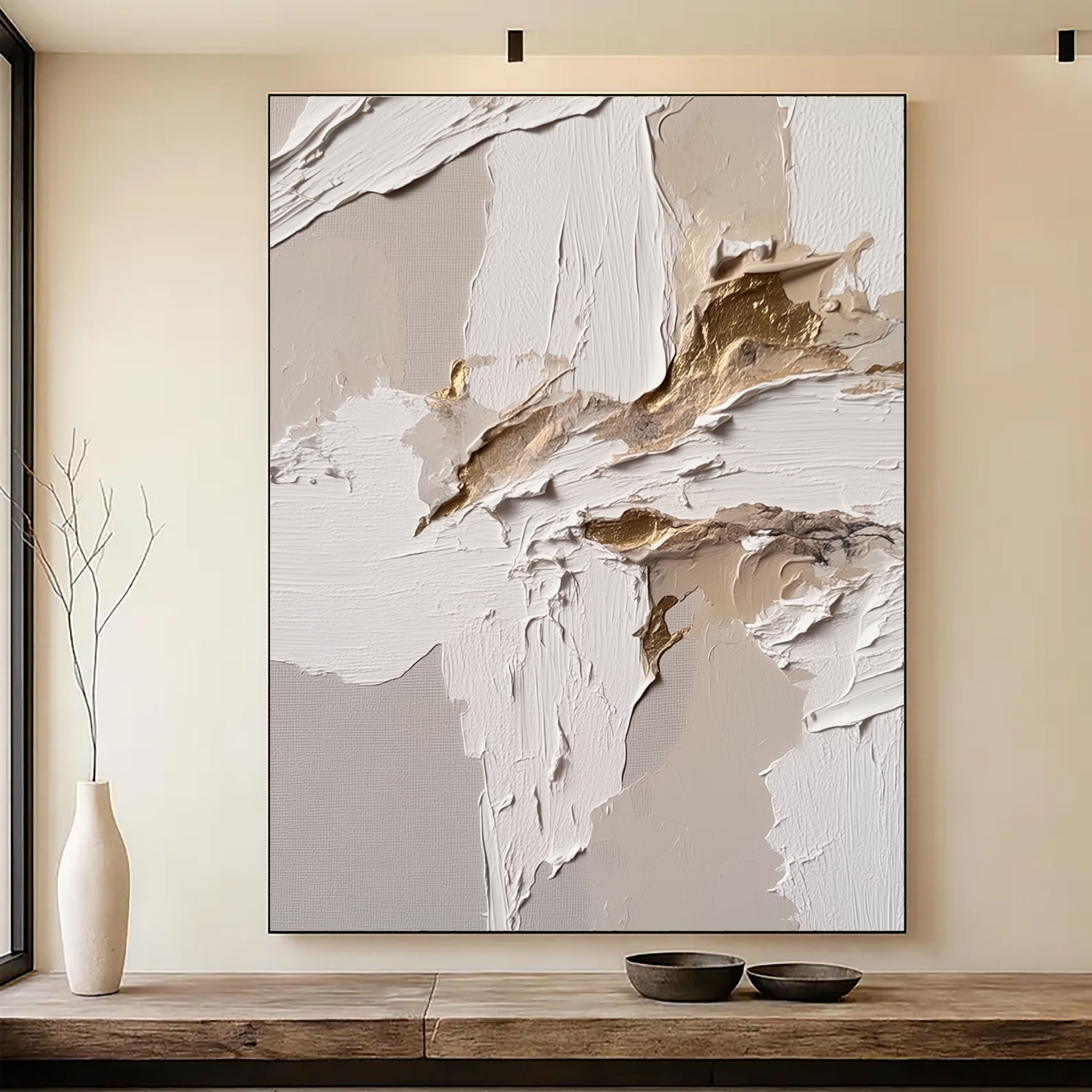Textured Gilded Layers | White Gold