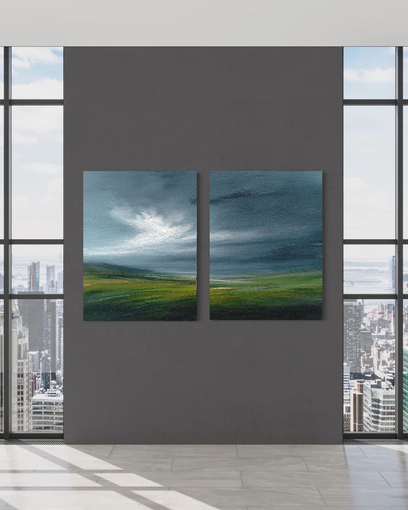 Textured Landscape Serenity | Green Hills