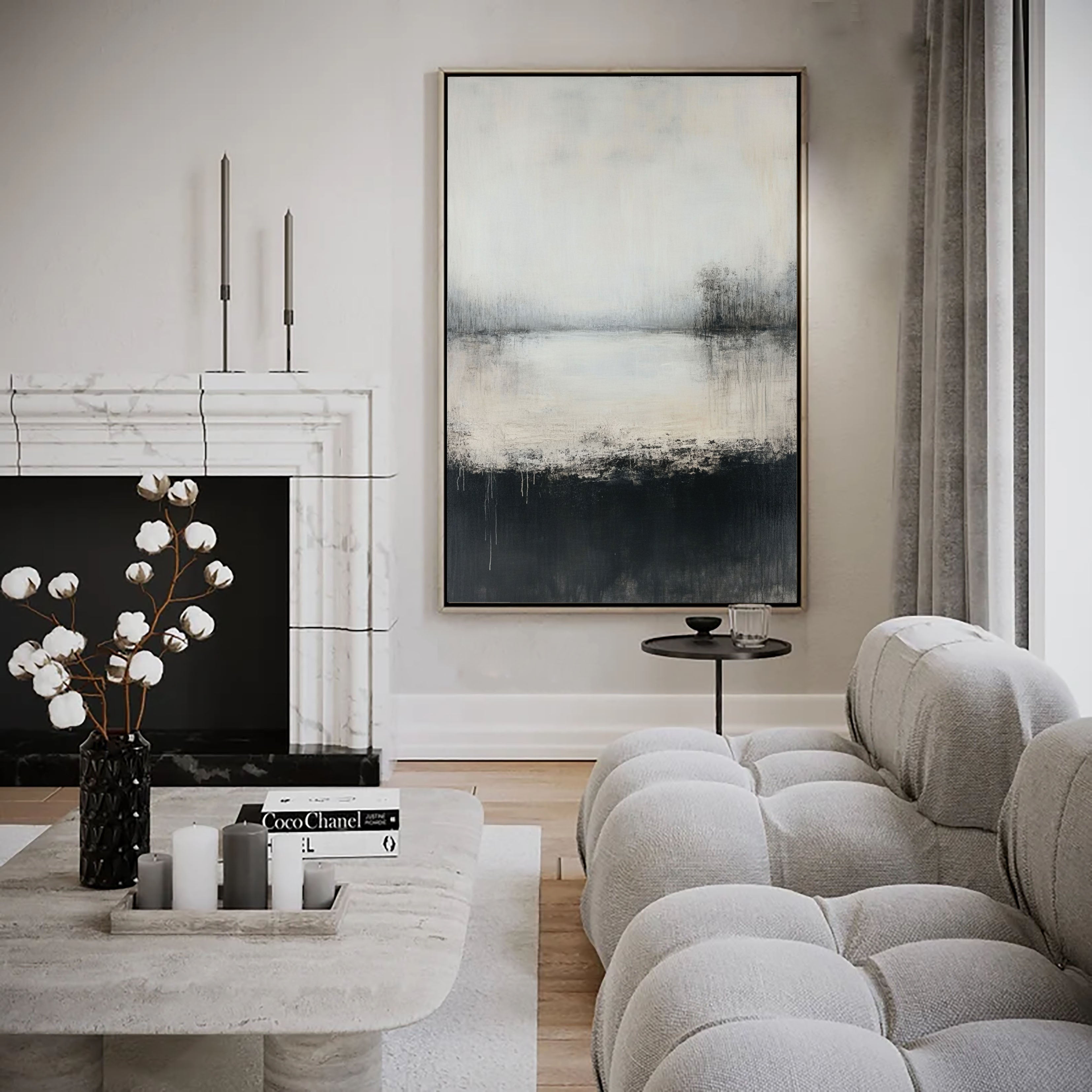 Hazy Monochrome Serenity | Misty Waters