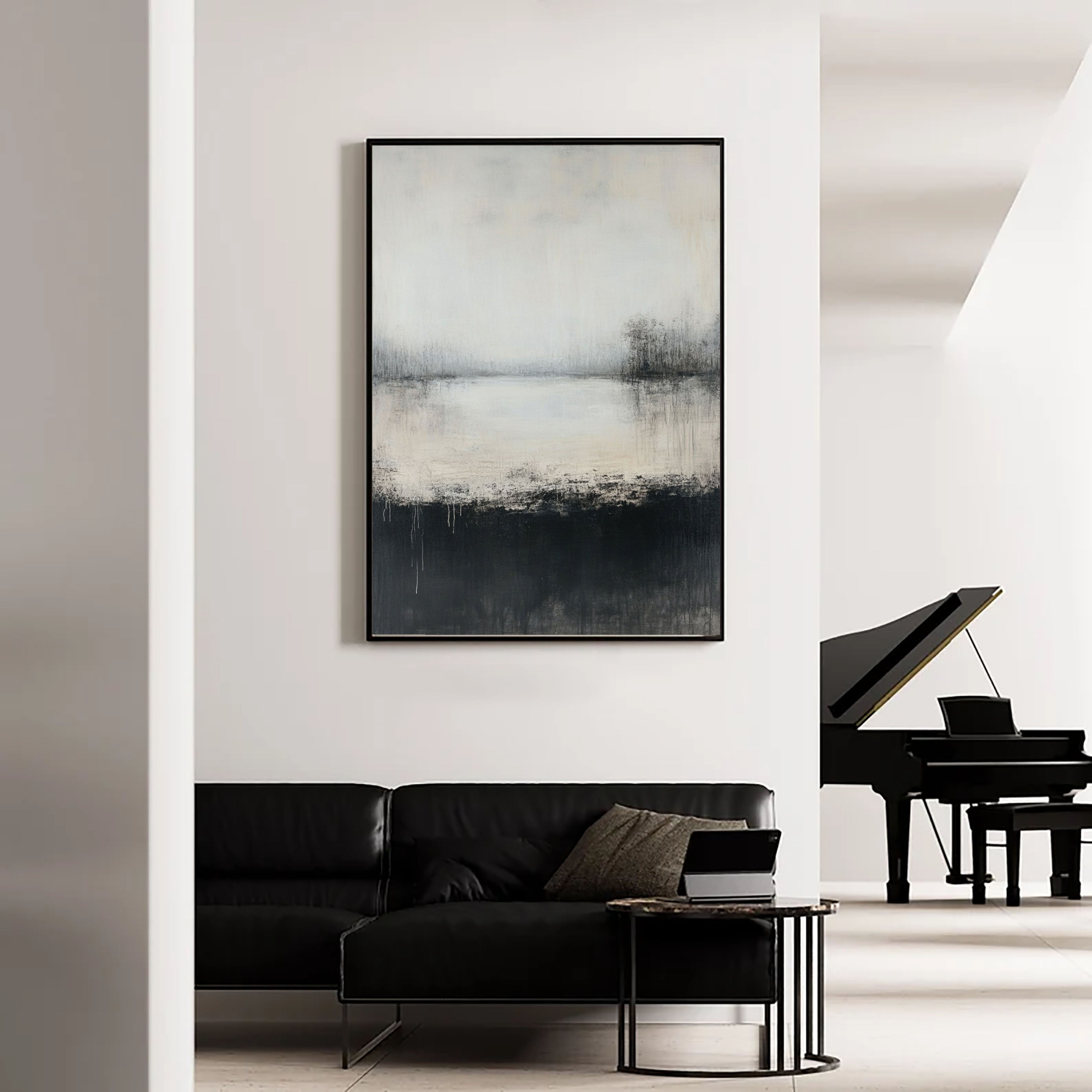 Hazy Monochrome Serenity | Misty Waters