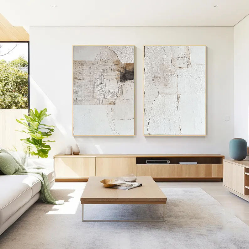 Textured Abstract Collage | Neutral Tones