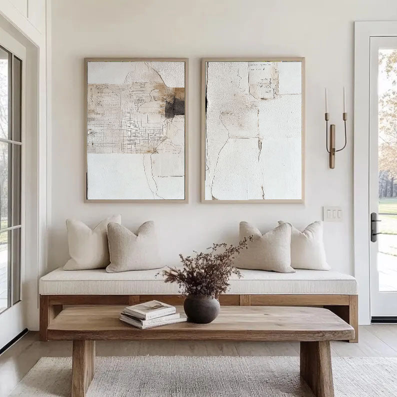 Textured Abstract Collage | Neutral Tones