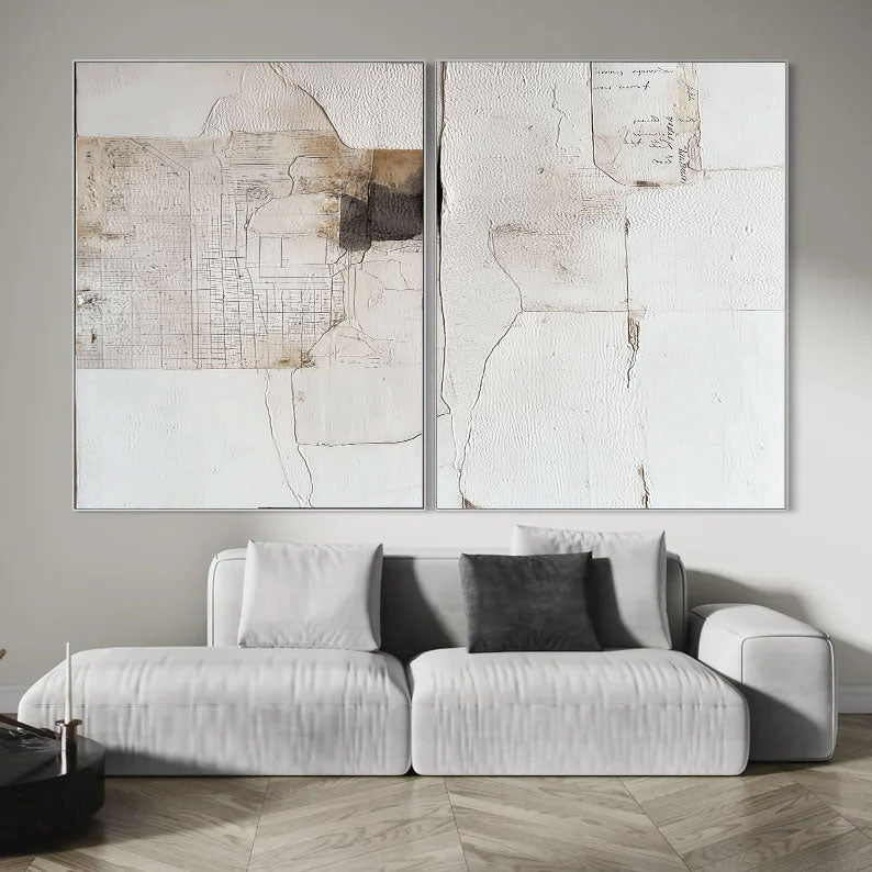 Textured Abstract Collage | Neutral Tones