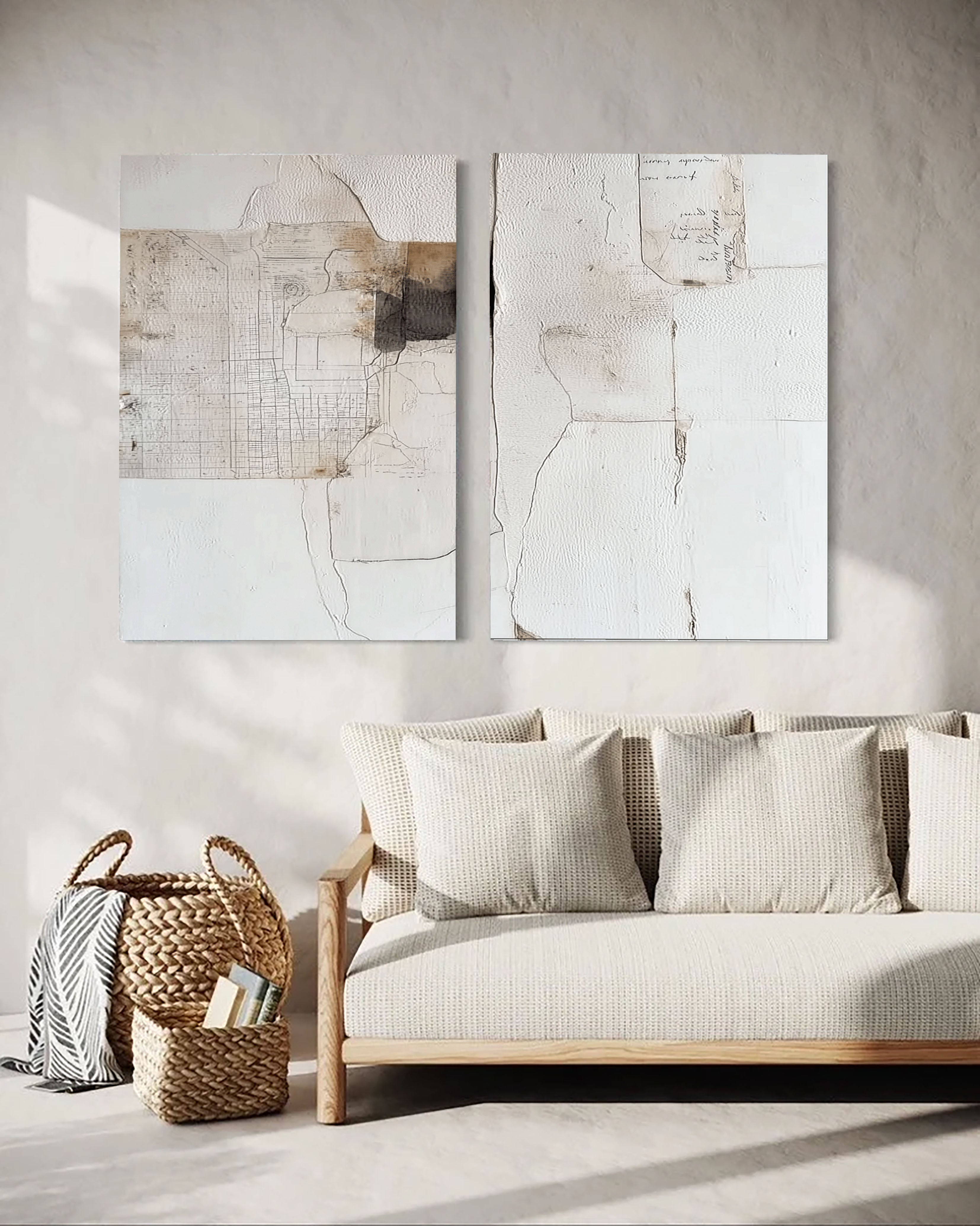 Textured Abstract Collage | Neutral Tones