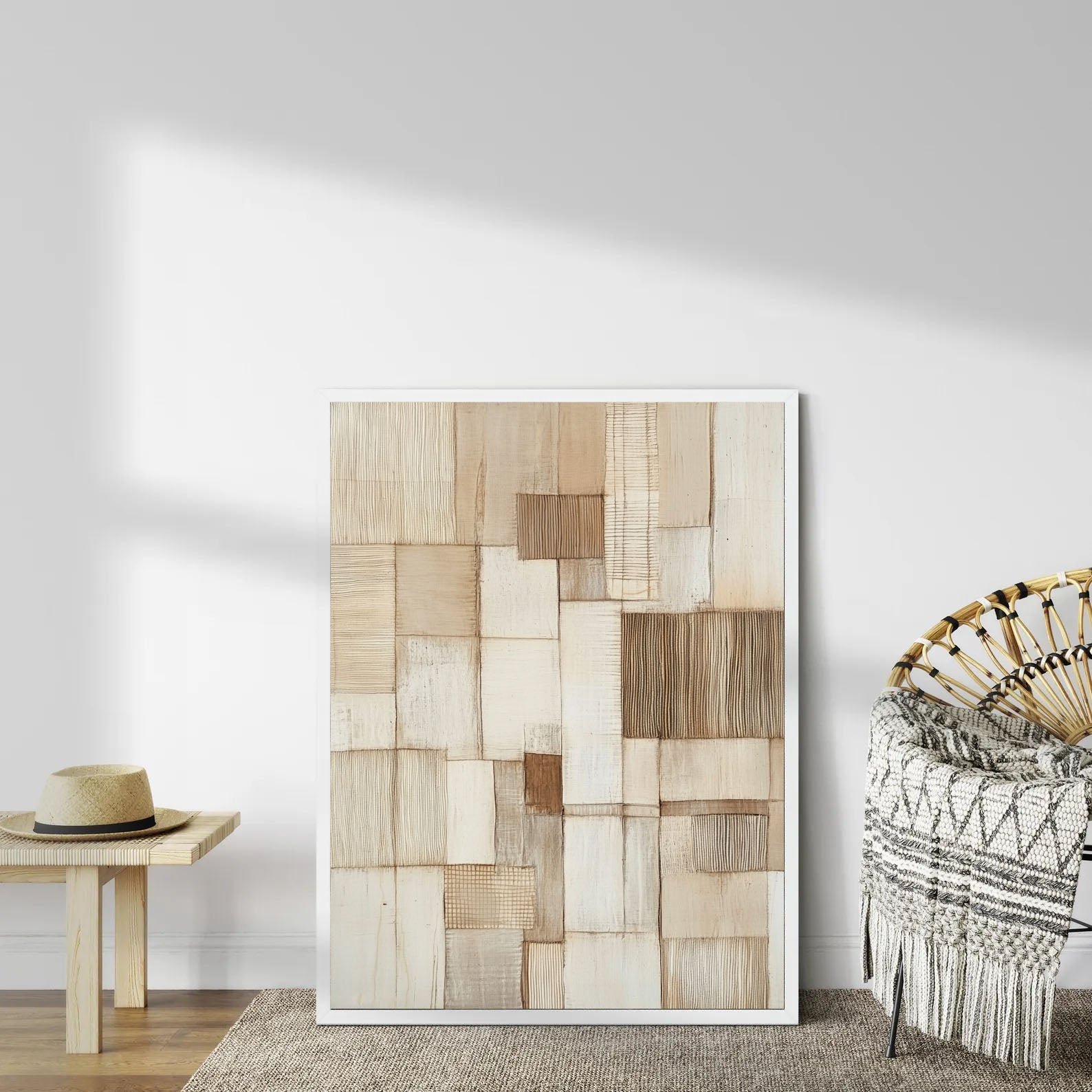 Textured Neutral Tapestry | Earthy Hues