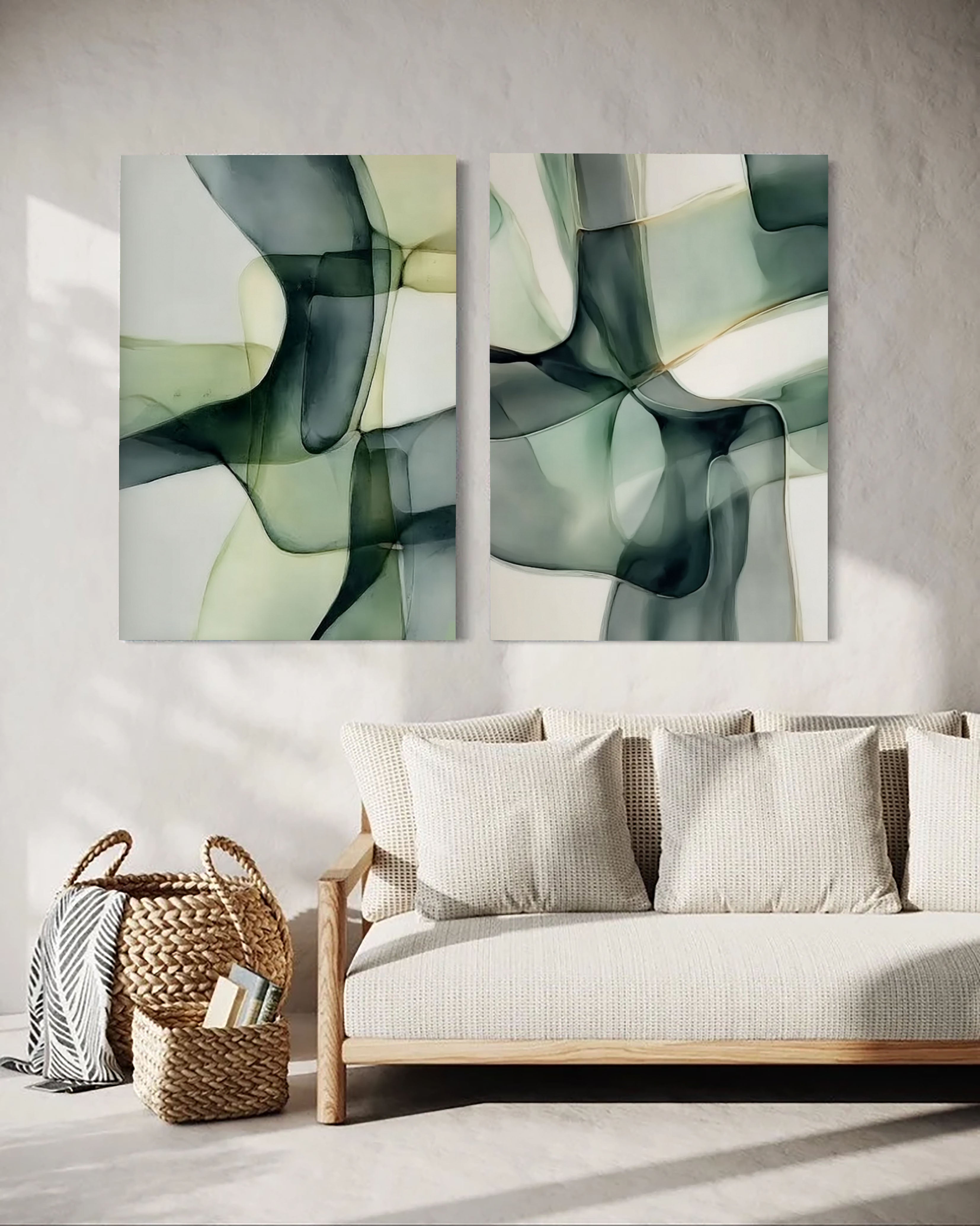 Translucent Organic Forms | Sage Green