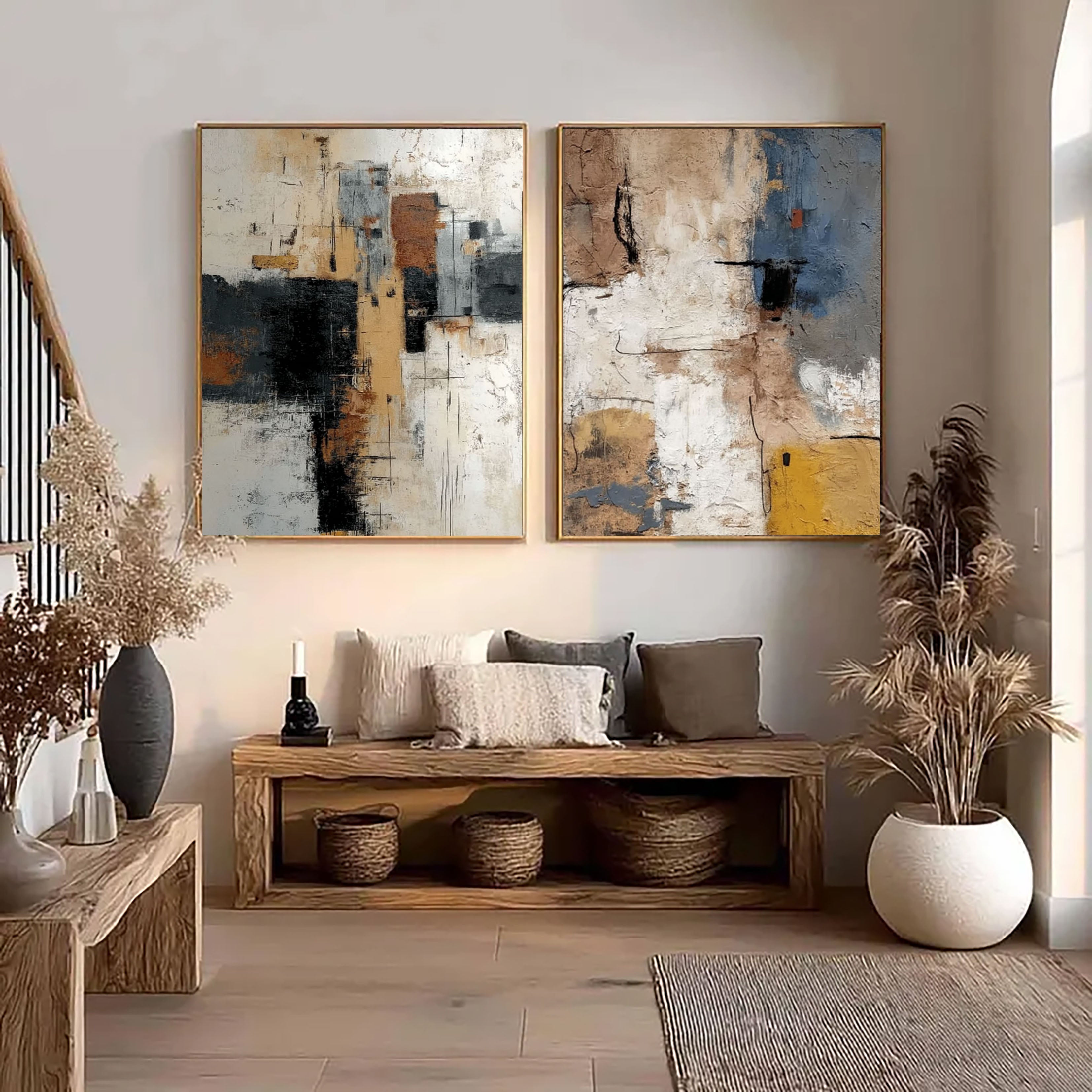 Textured Abstract Layers | Earth Tones