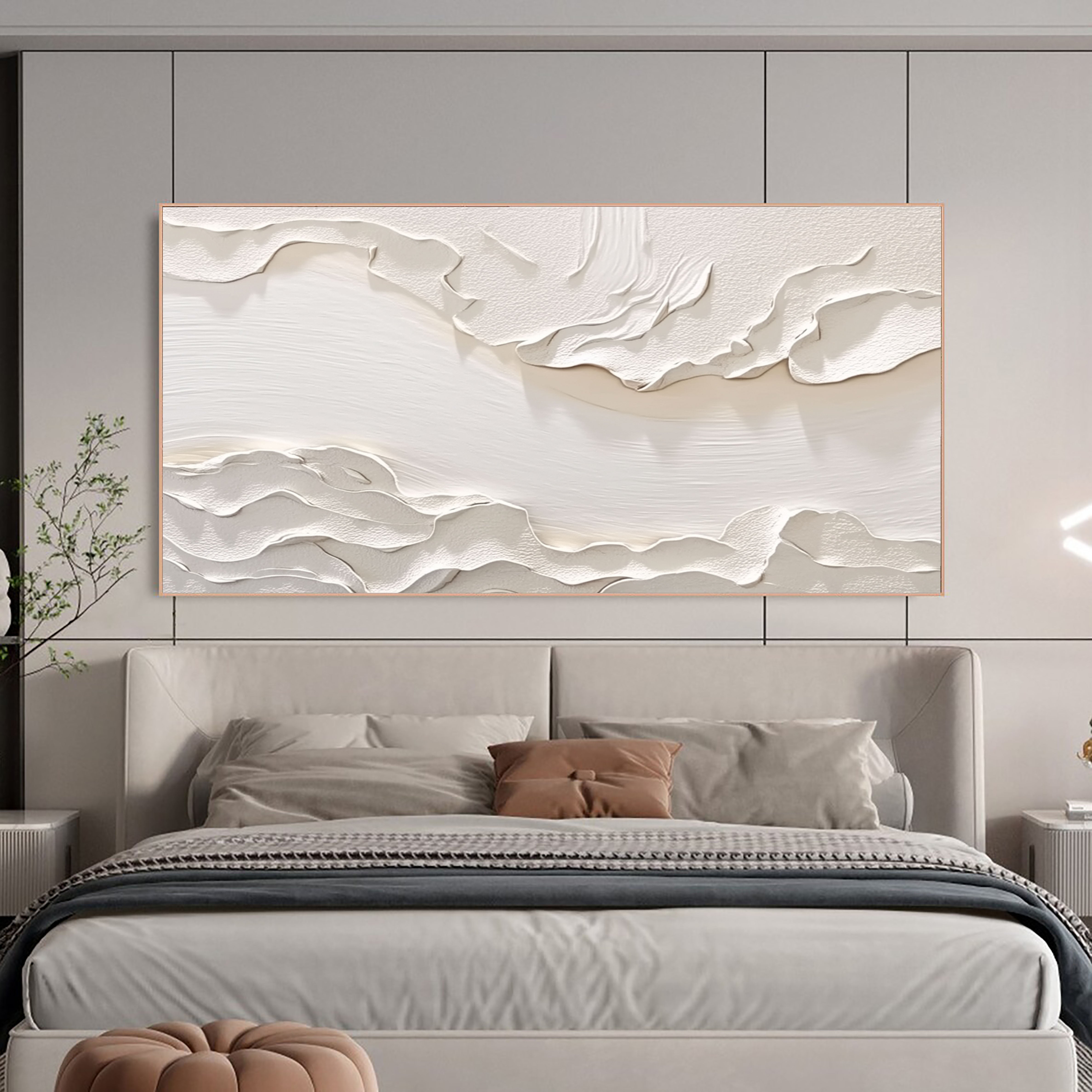 Textured Wavy Layers | Cream White