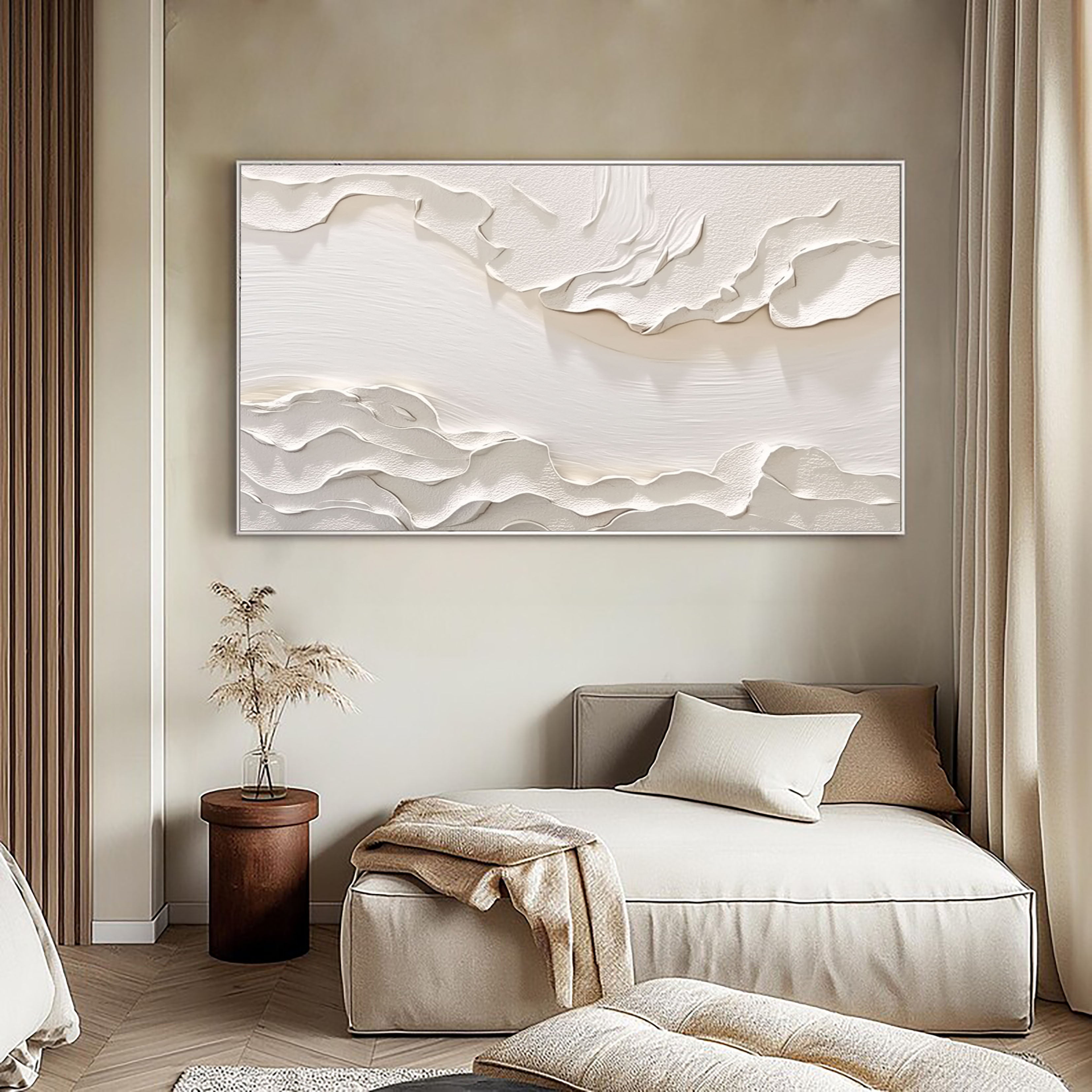 Textured Wavy Layers | Cream White