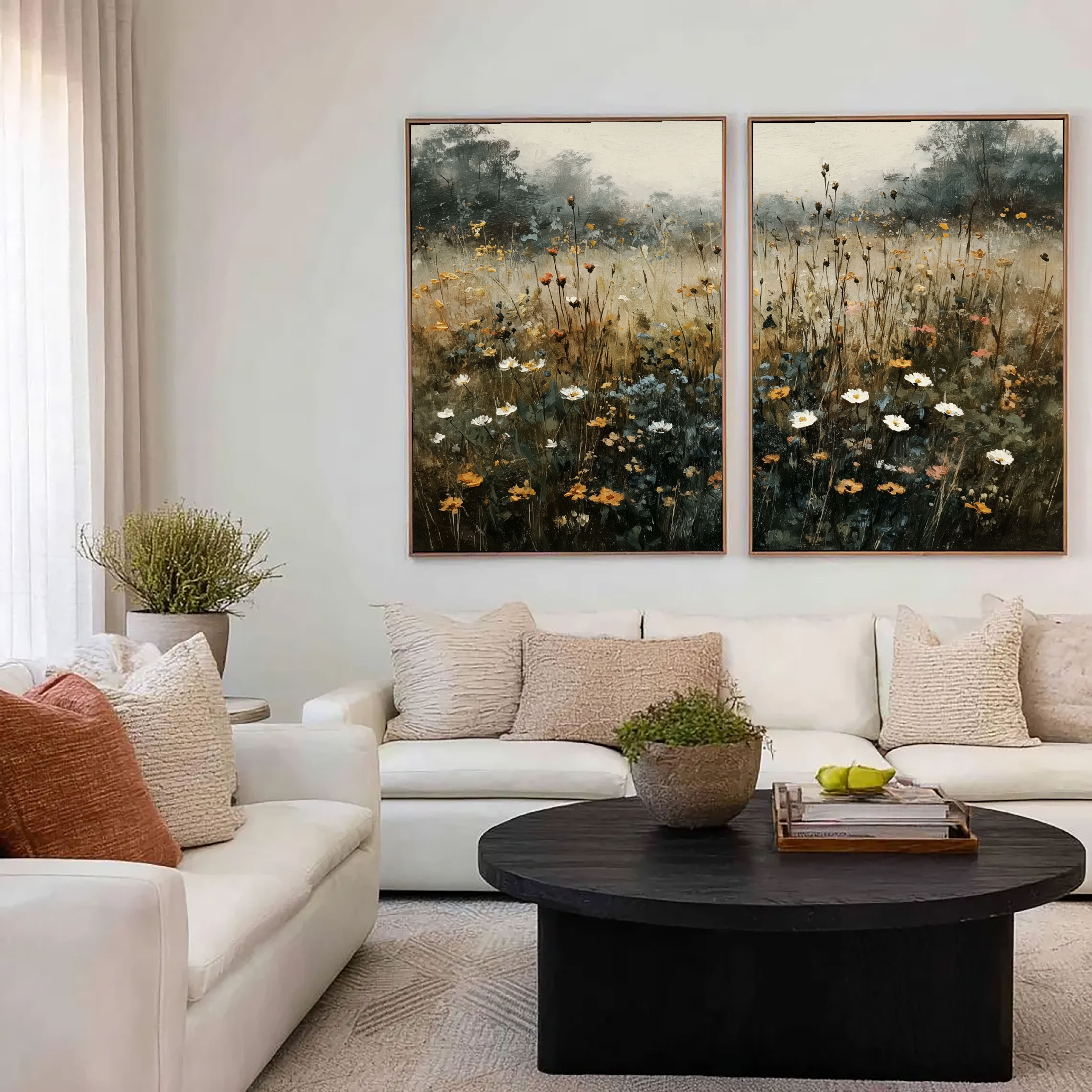 Textured Wildflower Meadow | Earth Tones