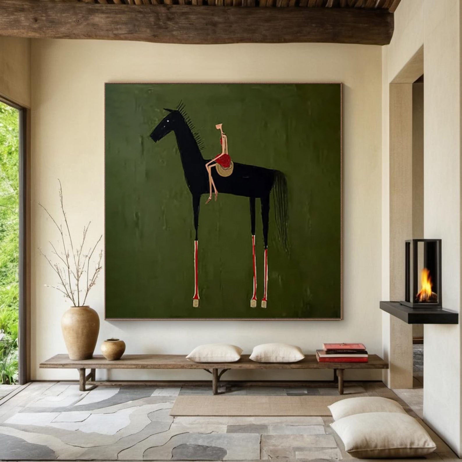 Minimalistische Reitsport-Eleganz | Waldgrün