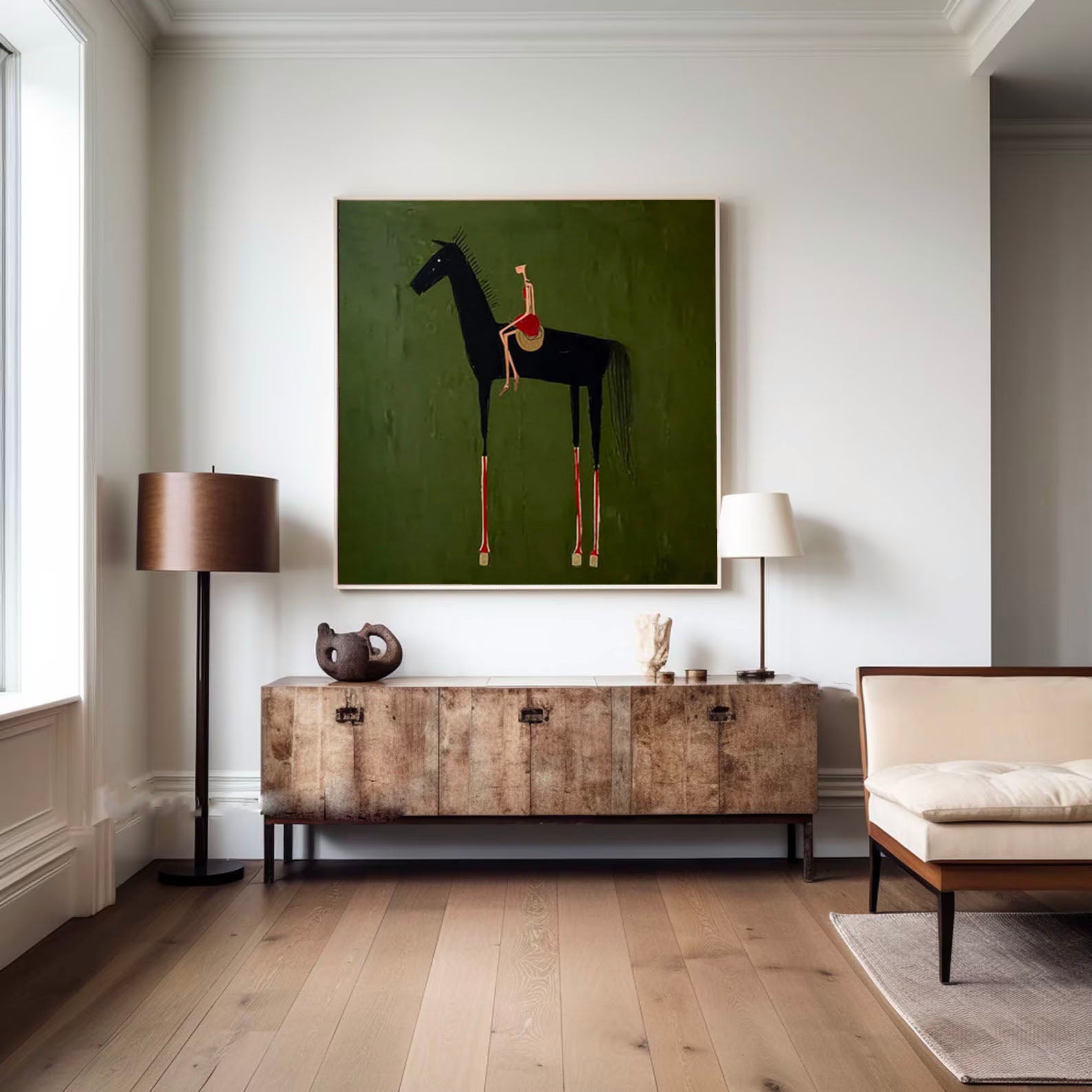 Minimalistische Reitsport-Eleganz | Waldgrün