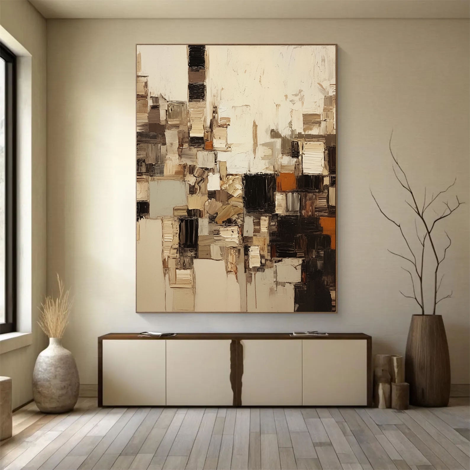 Urban Fragmented Hues | Neutral Mosaic