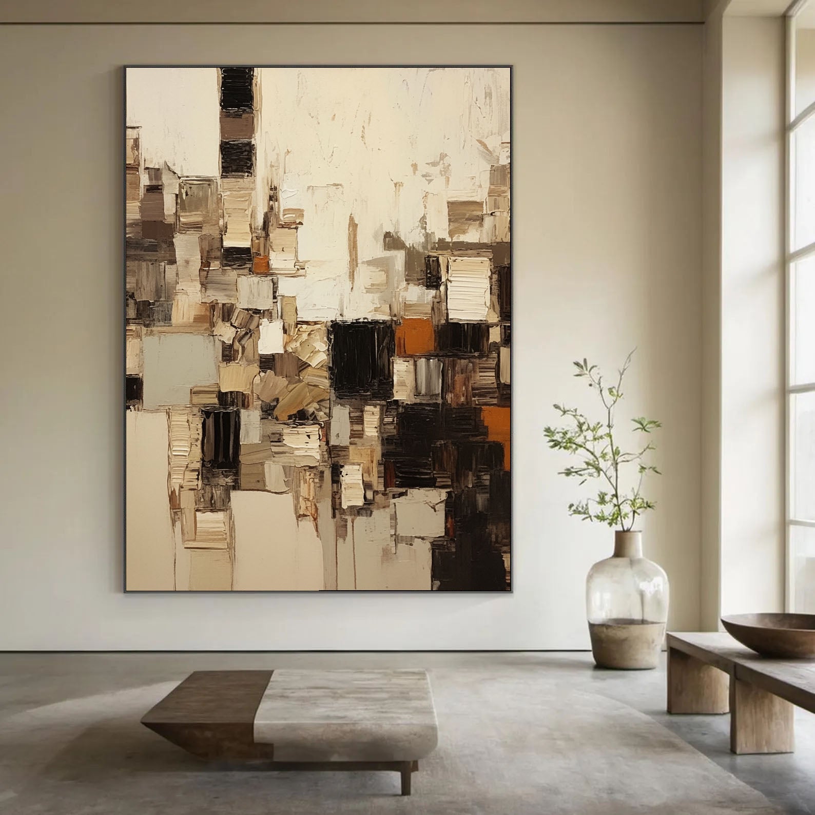 Urban Fragmented Hues | Neutral Mosaic