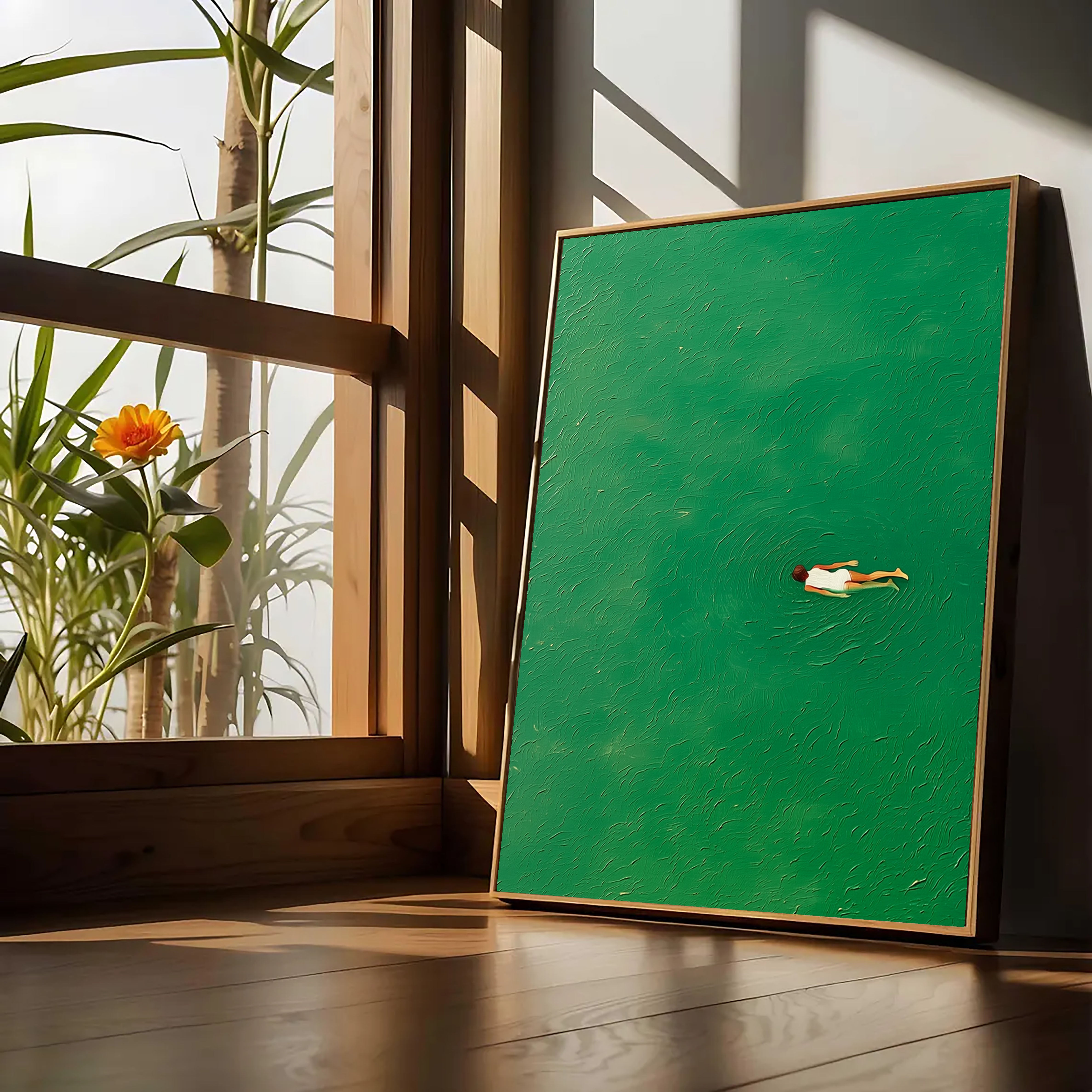 Texturierte Wasserkräuselungen | Grün Weiß