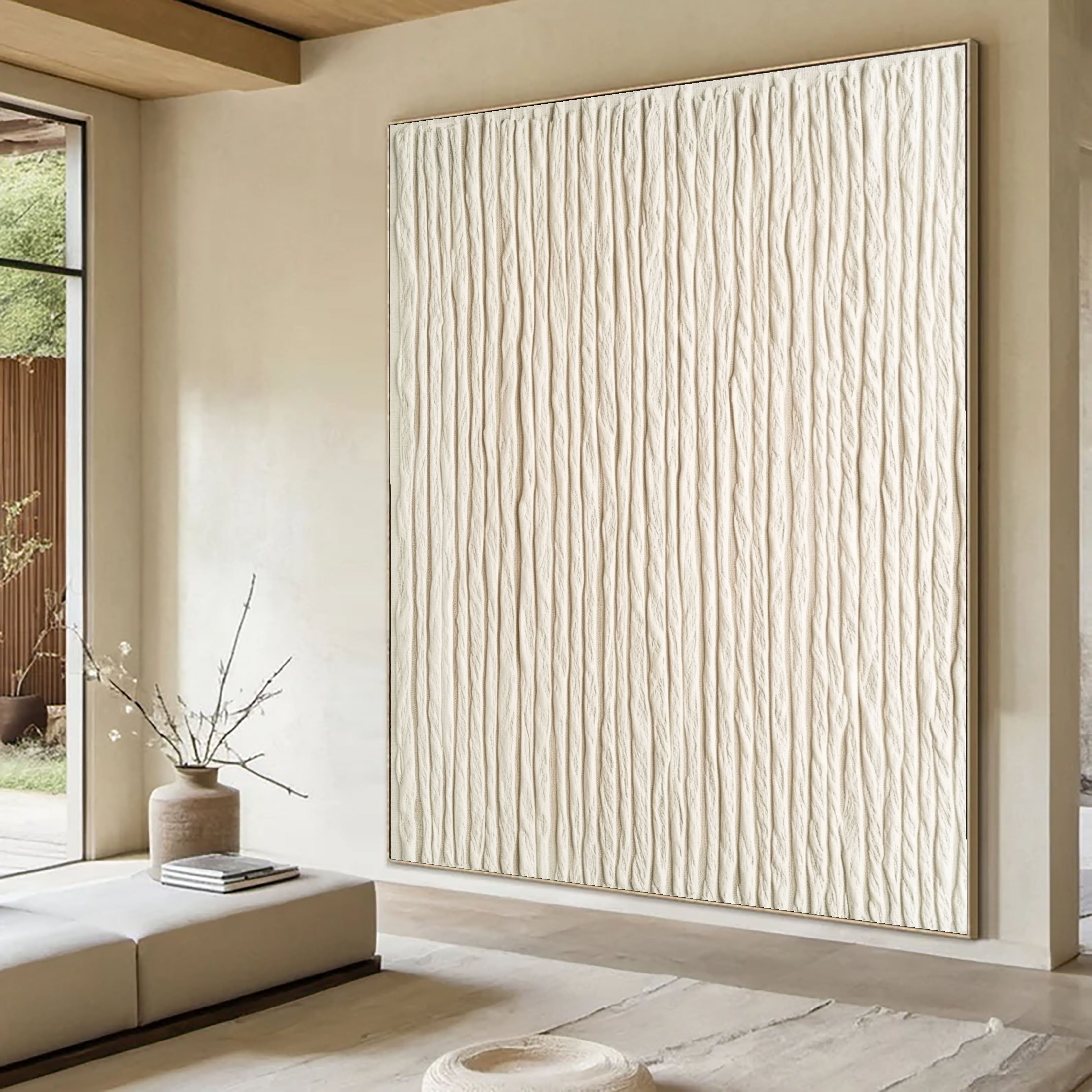 Striated Linen Serenity | Ivory Weave