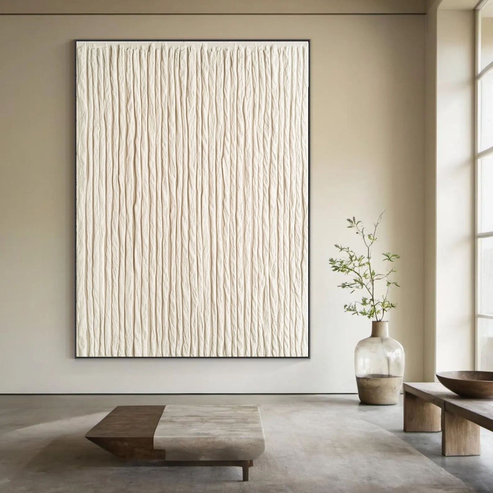 Striated Linen Serenity | Ivory Weave