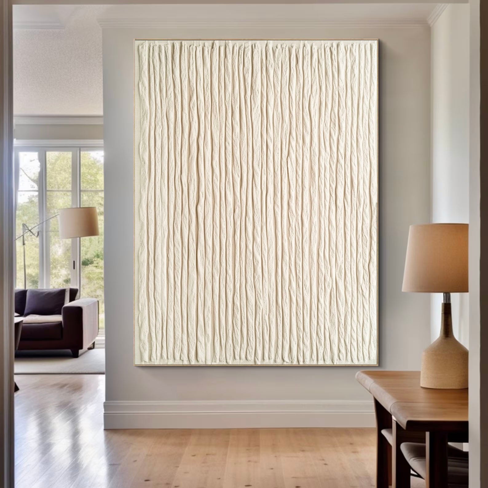 Striated Linen Serenity | Ivory Weave