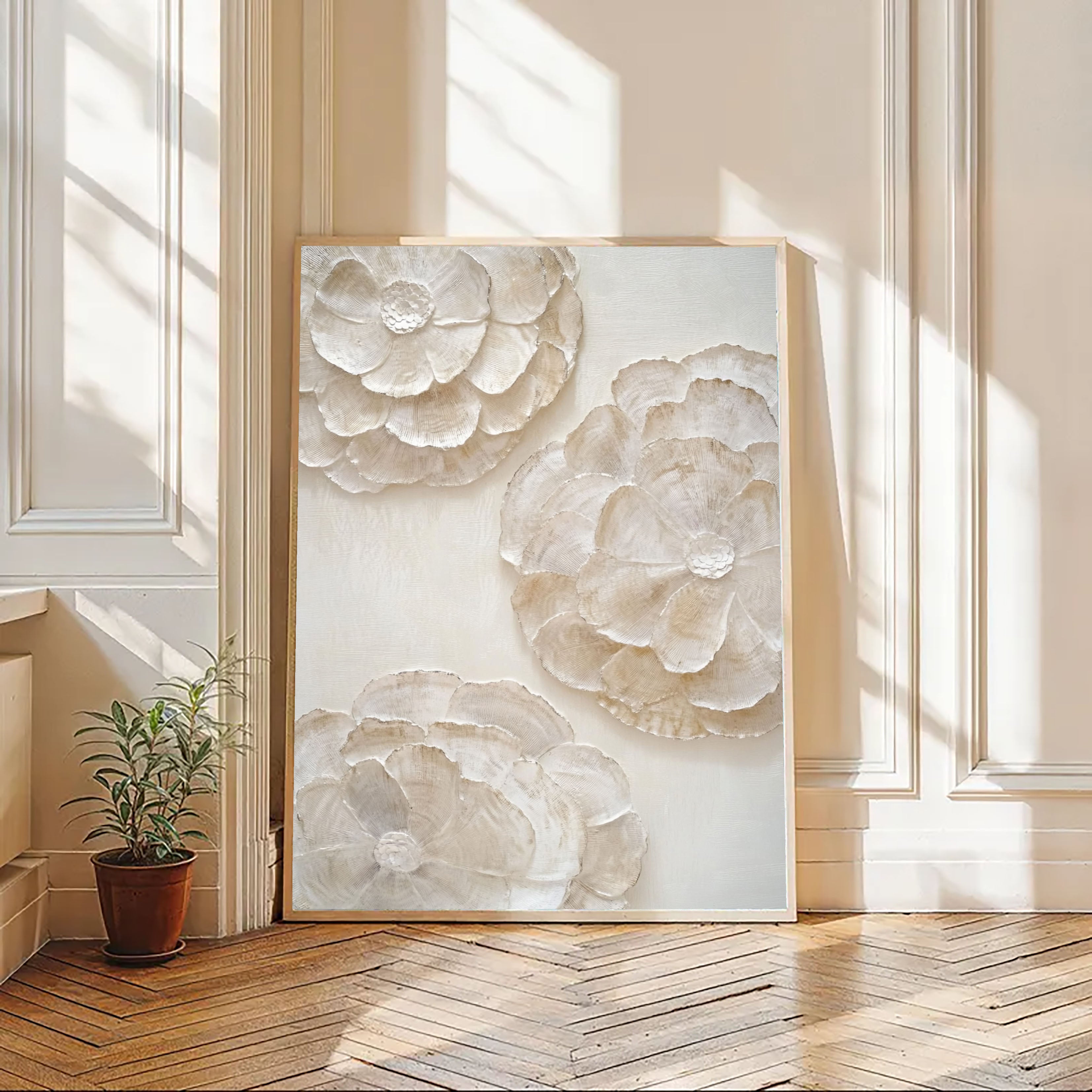 Luminous Petal Serenity | Neutral Blooms