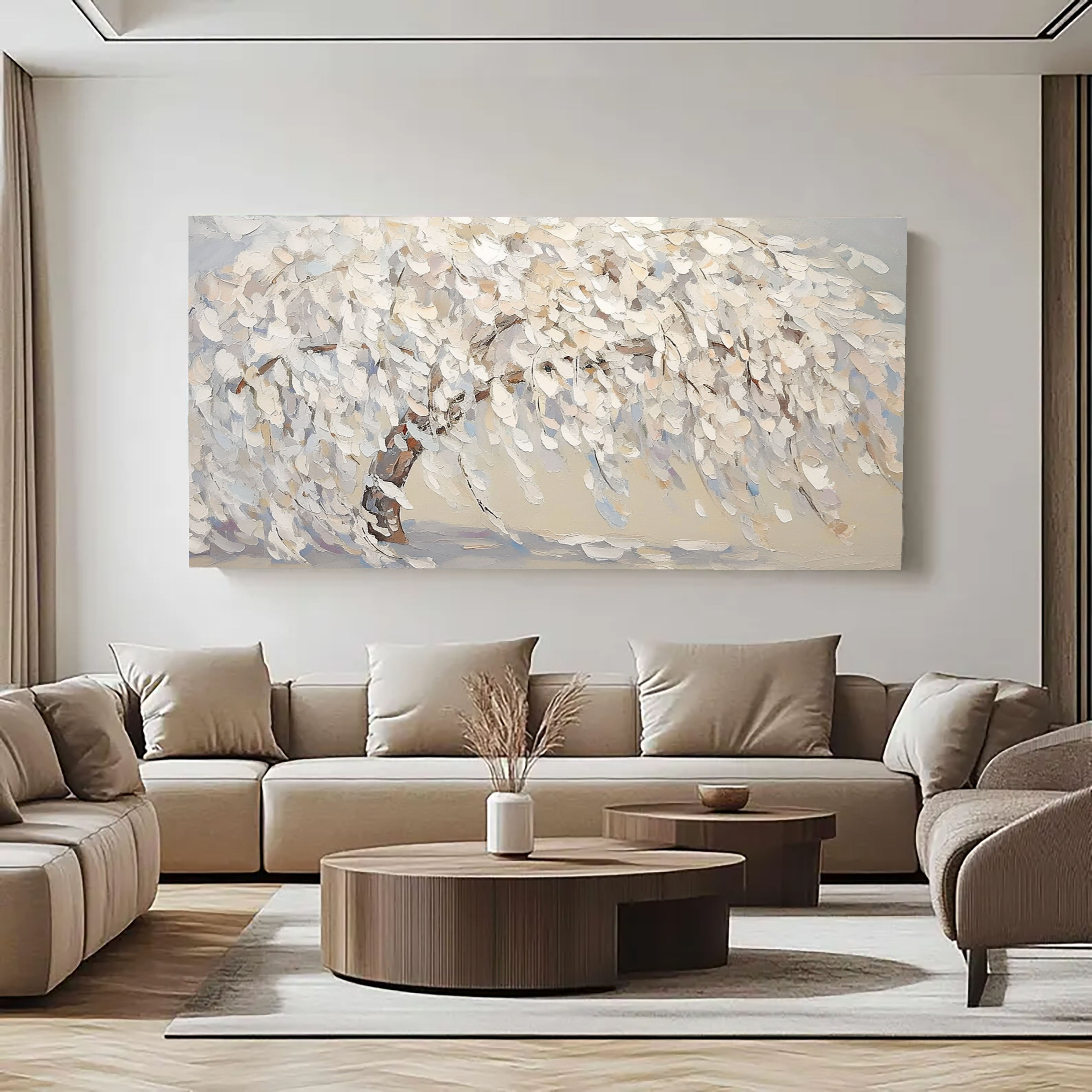 Gefrostetes Blätterdach flüstert | Weißer Baum