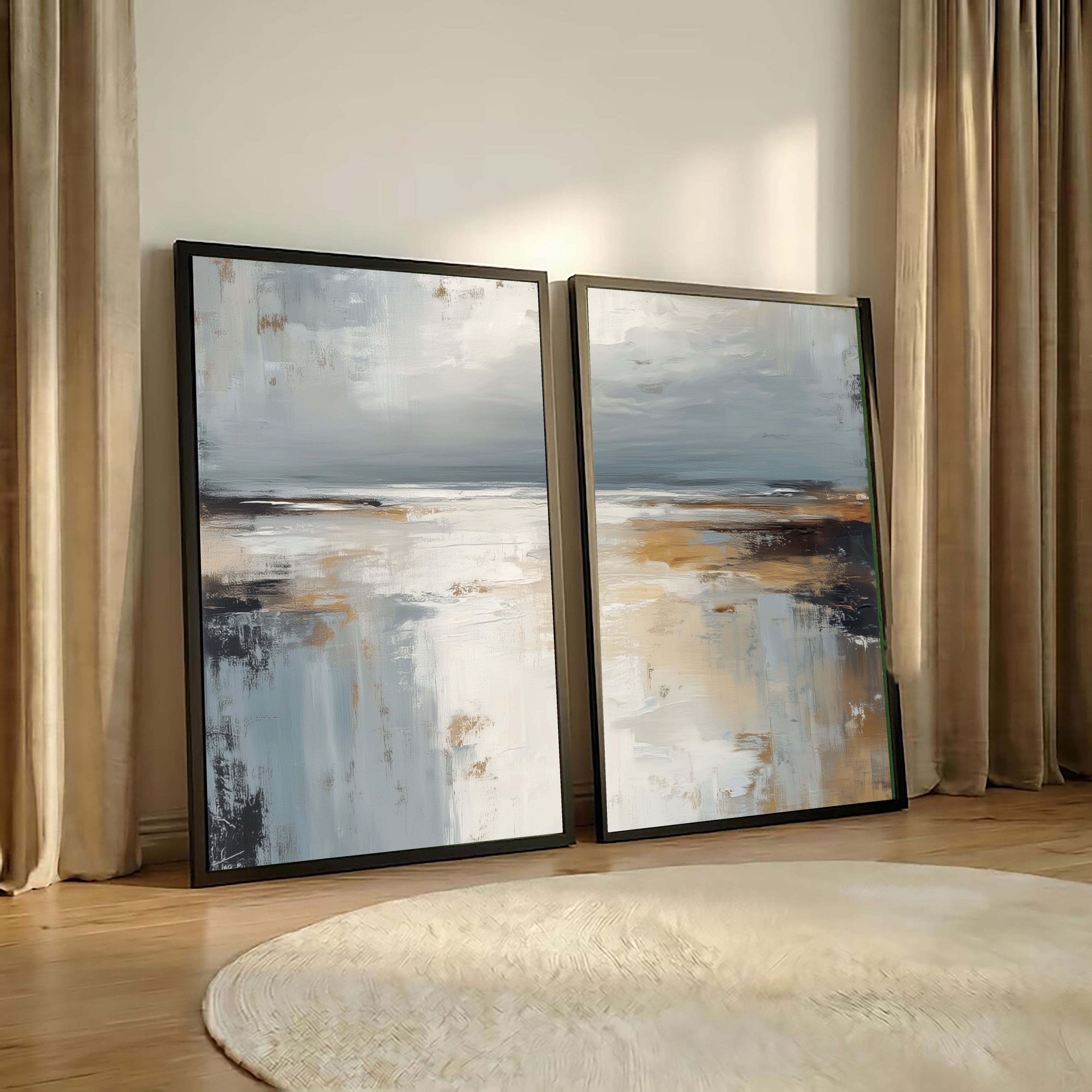 Textured Abstract Horizon | Soft Tones