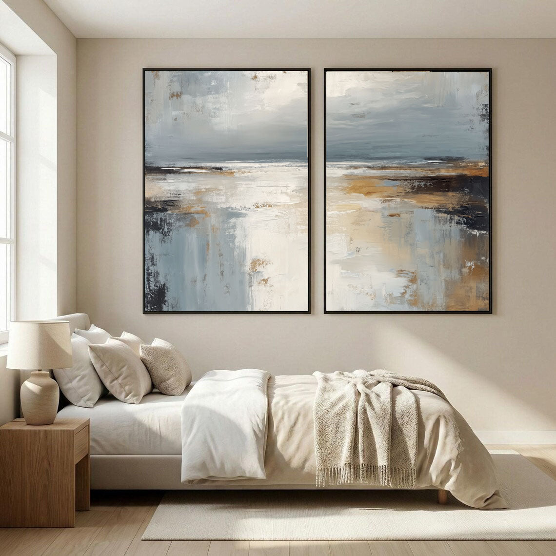 Textured Abstract Horizon | Soft Tones
