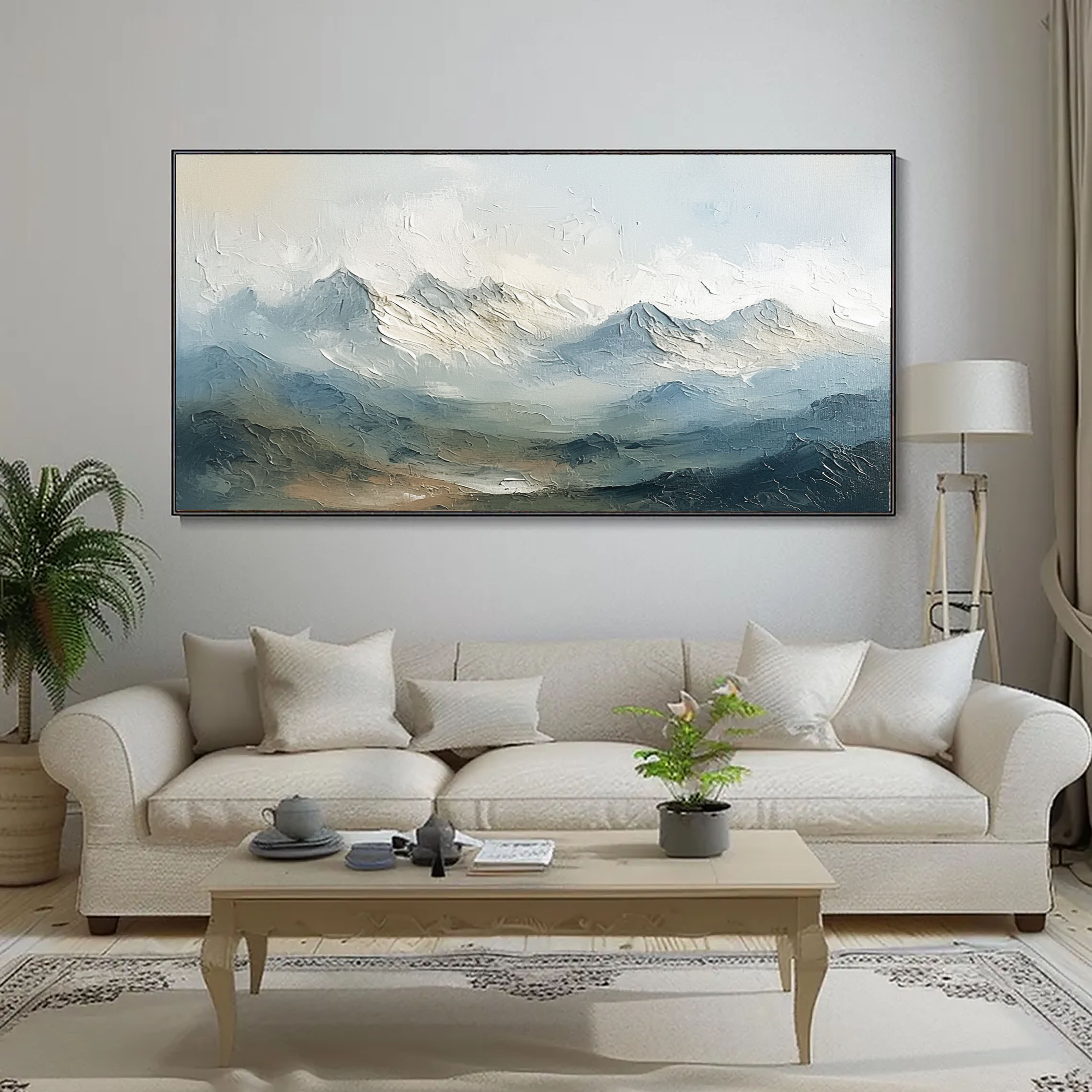 Textured Alpine Peaks | Misty Horizons