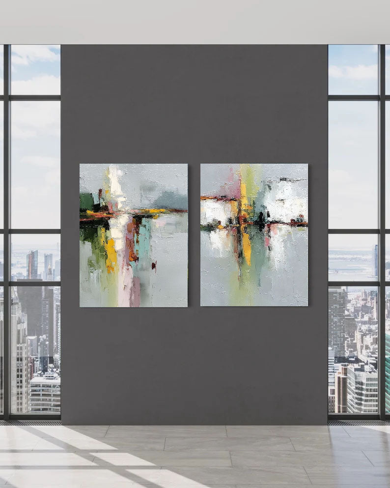 Vibrant Textured Reflections | City Lights