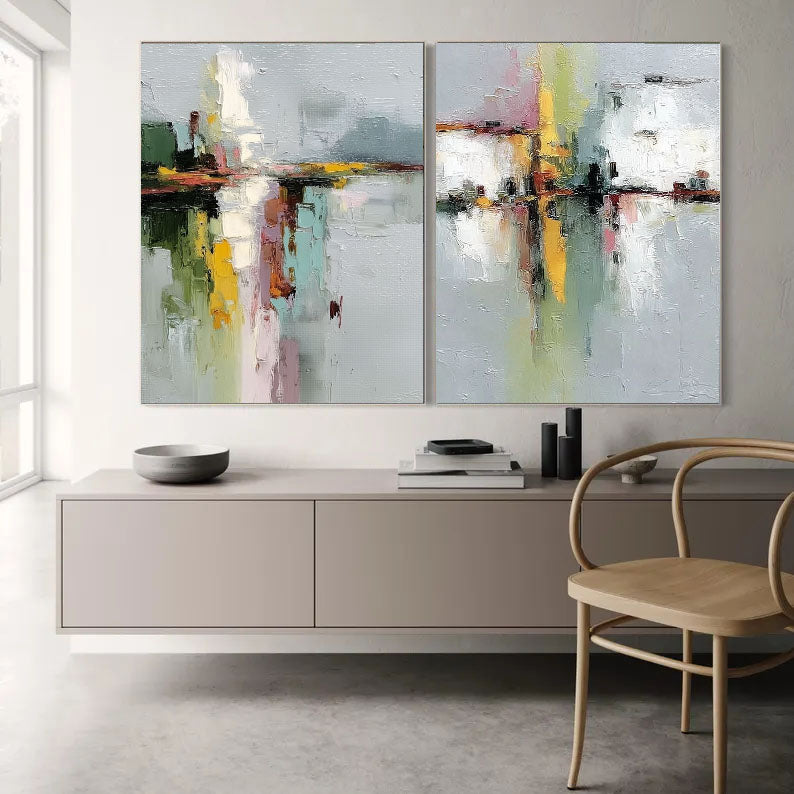 Vibrant Textured Reflections | City Lights