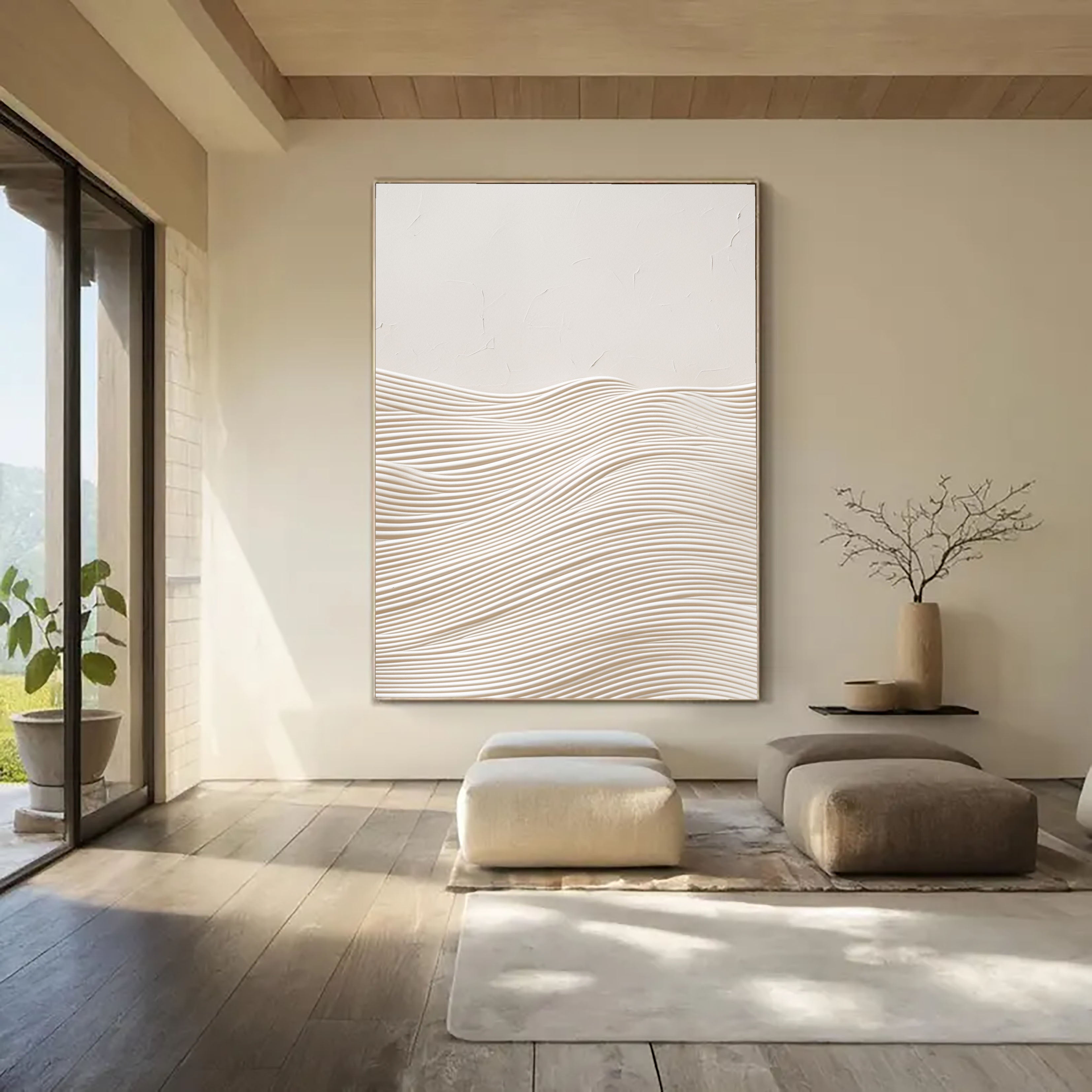 Strukturierte Wellen-Gelassenheit | Elfenbeinfarbene Wellen