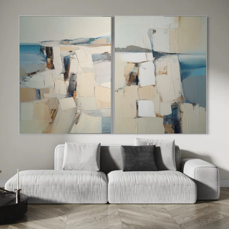 Textured Abstract Serenity | Blue Tones