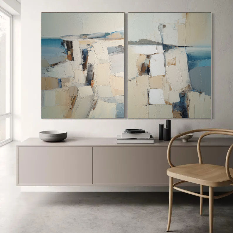 Textured Abstract Serenity | Blue Tones