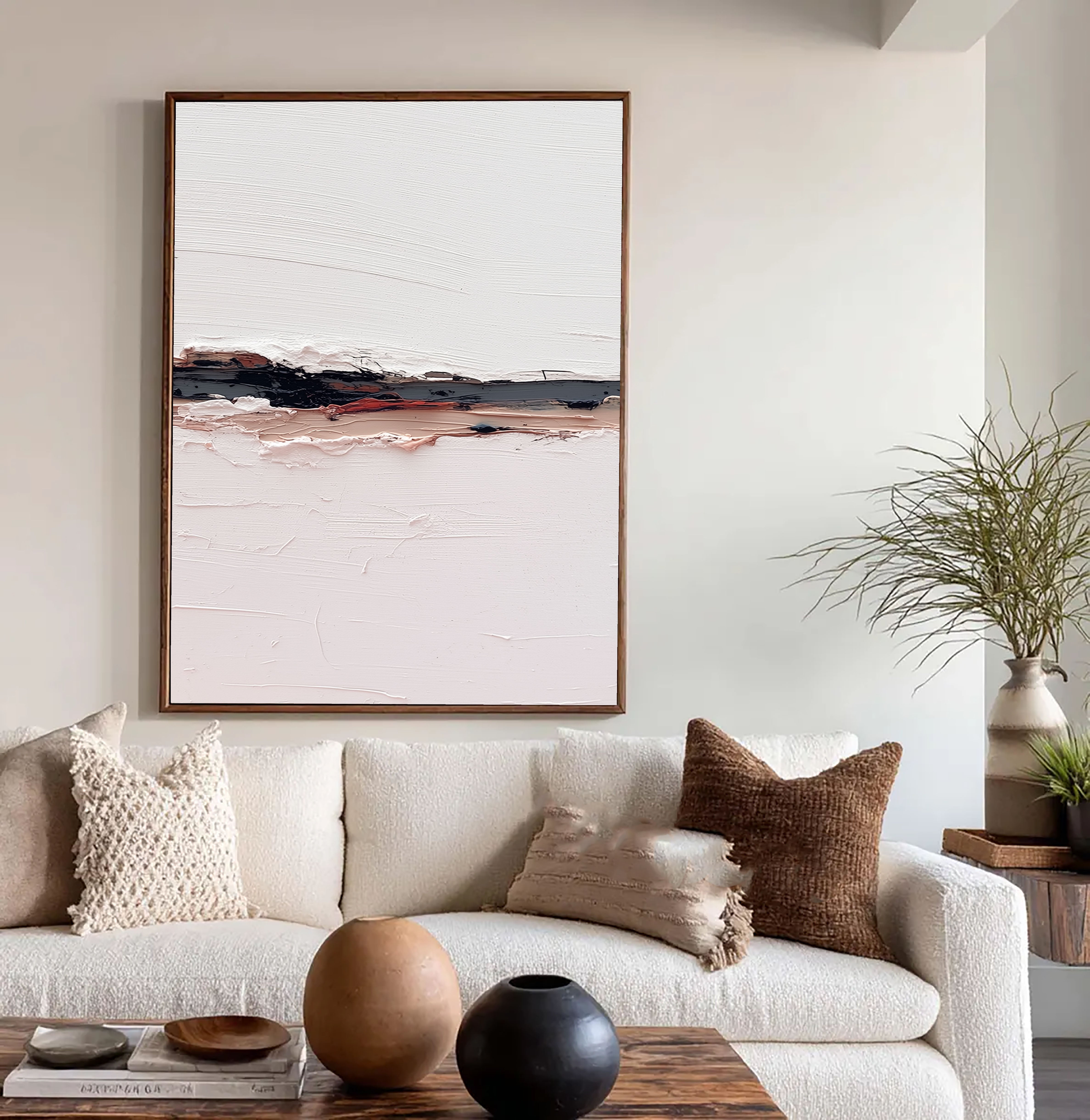 Textured Minimal Horizon | Black Blush