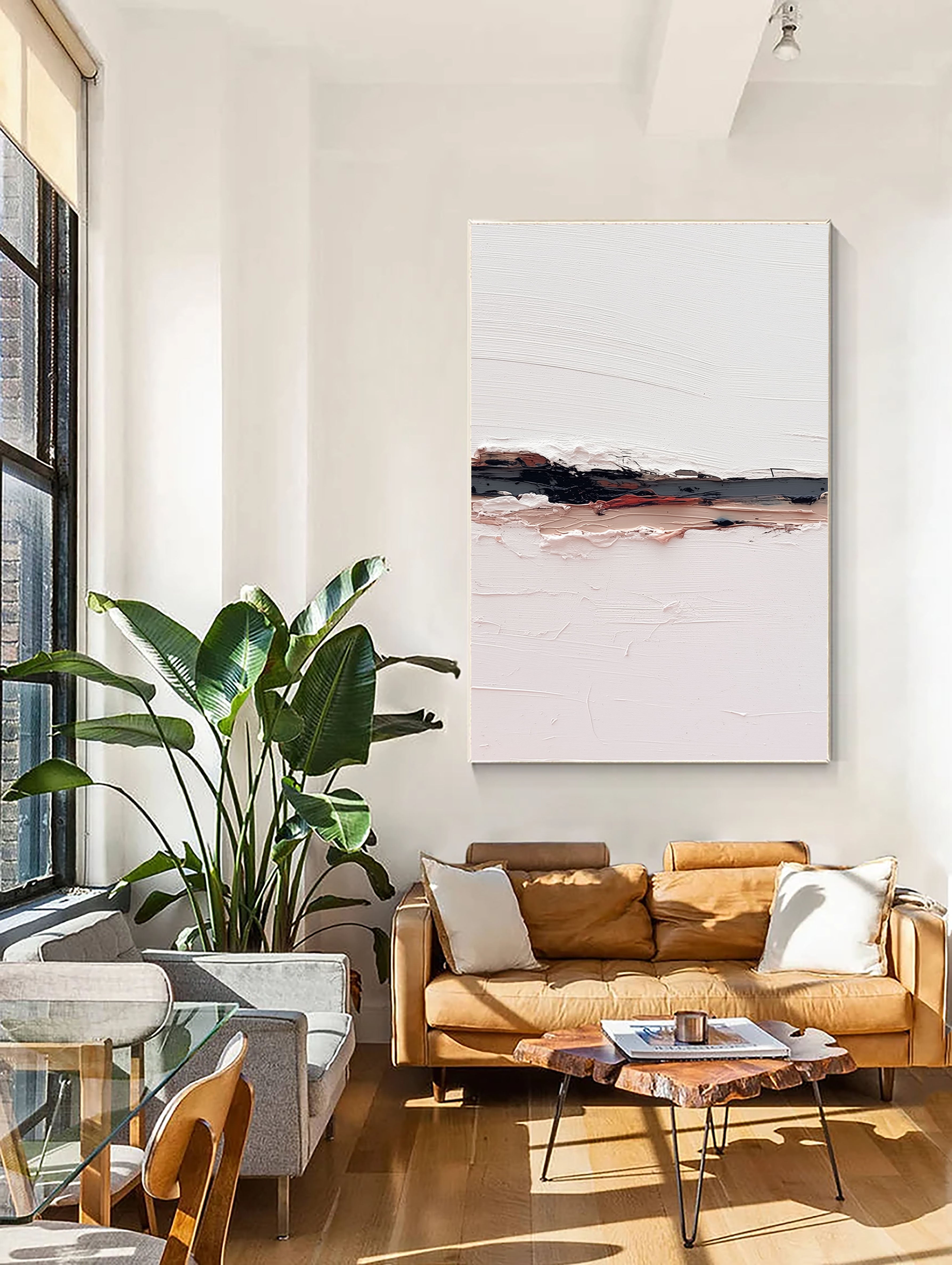 Textured Minimal Horizon | Black Blush