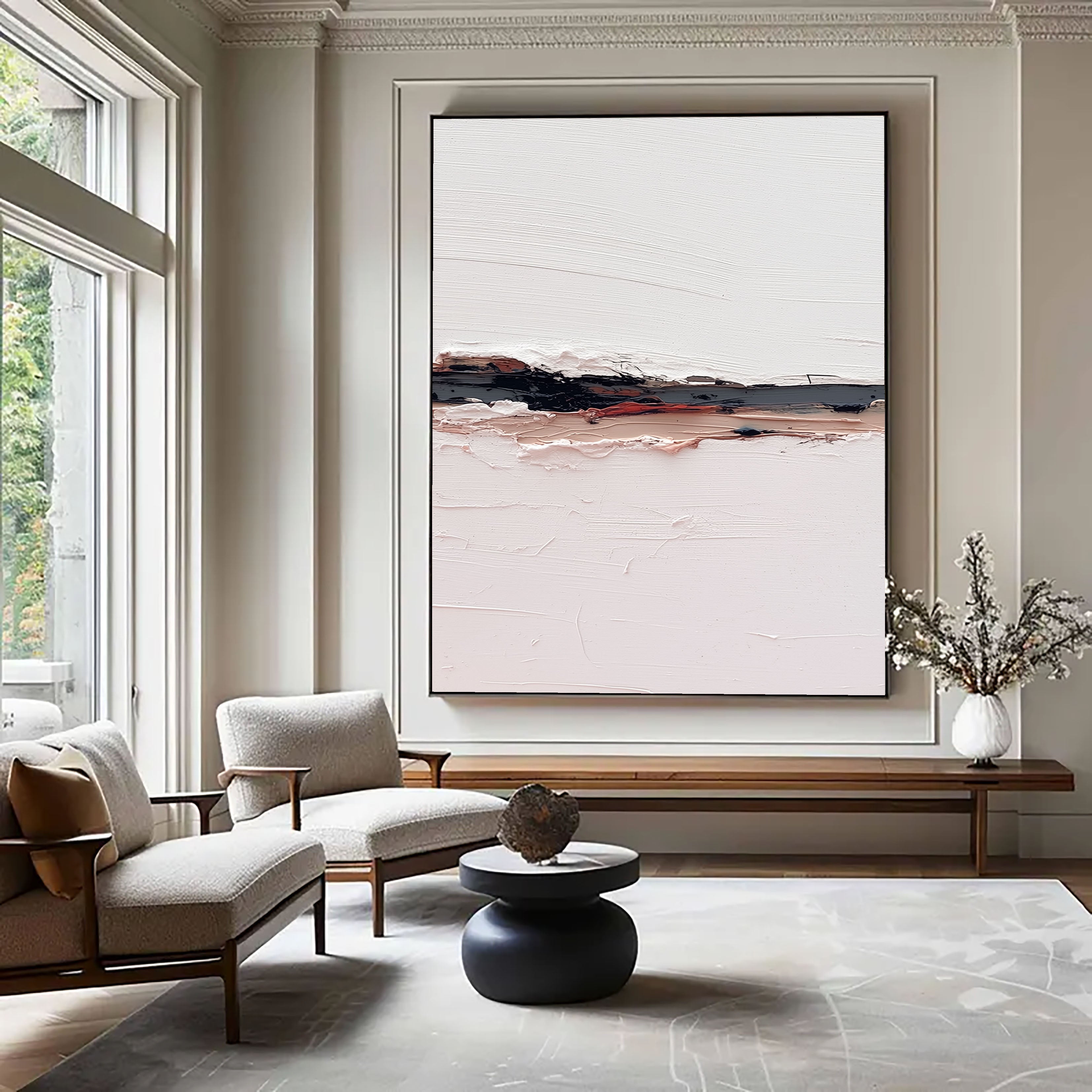 Textured Minimal Horizon | Black Blush