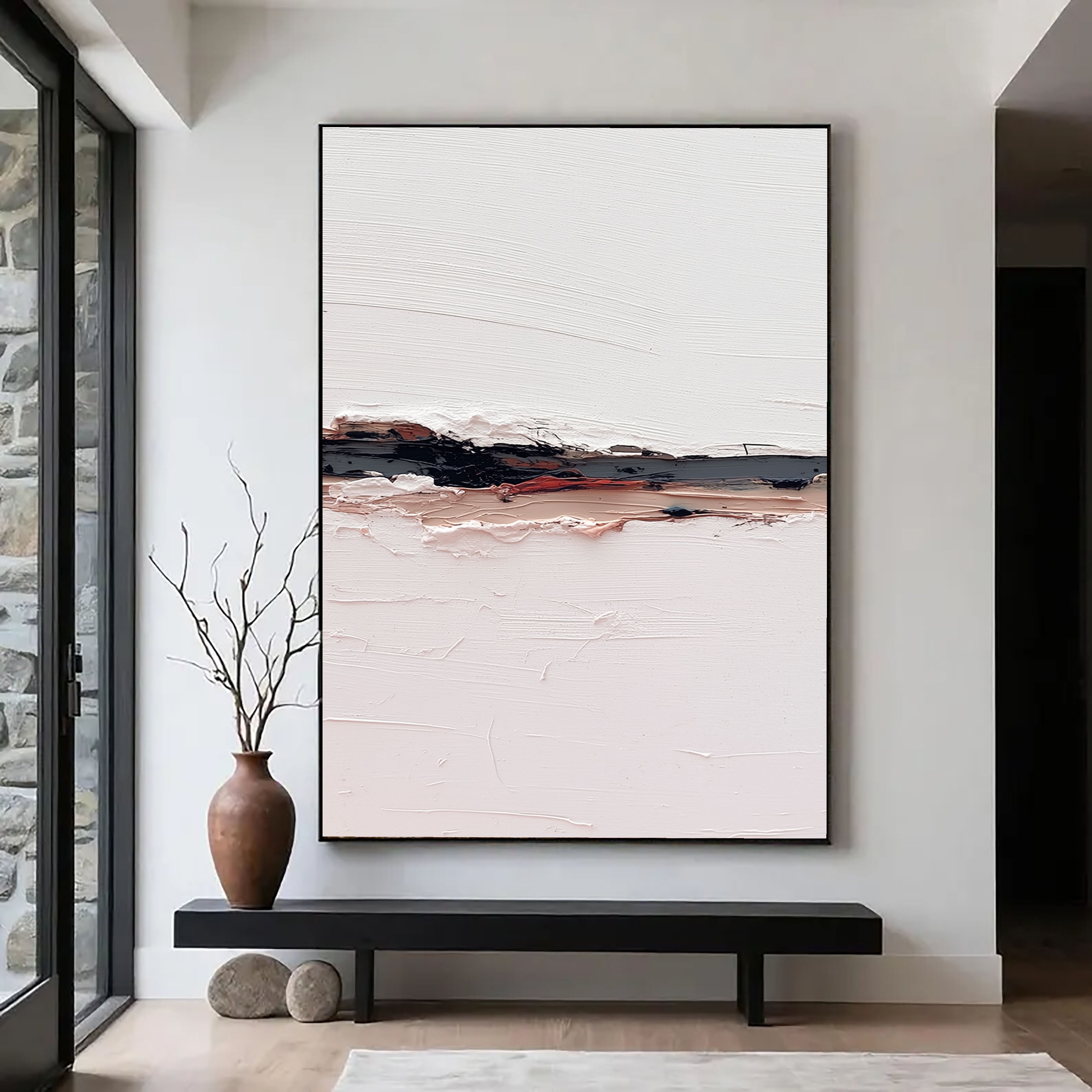 Textured Minimal Horizon | Black Blush