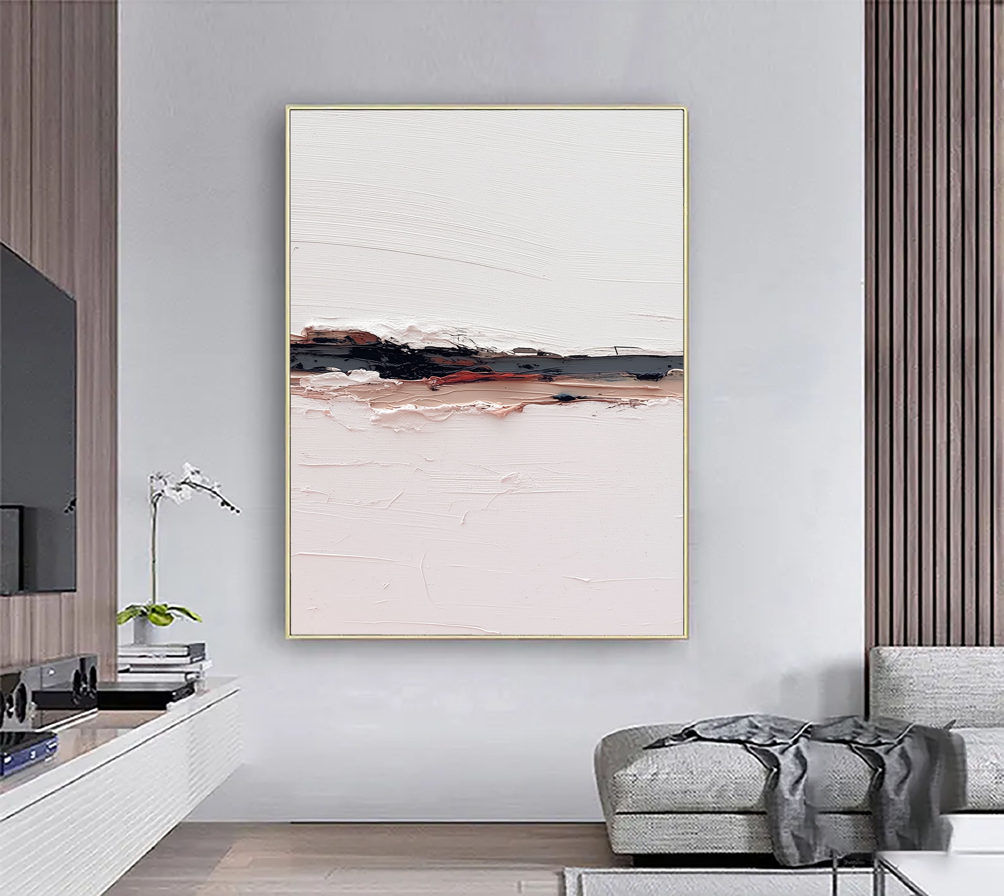 Textured Minimal Horizon | Black Blush