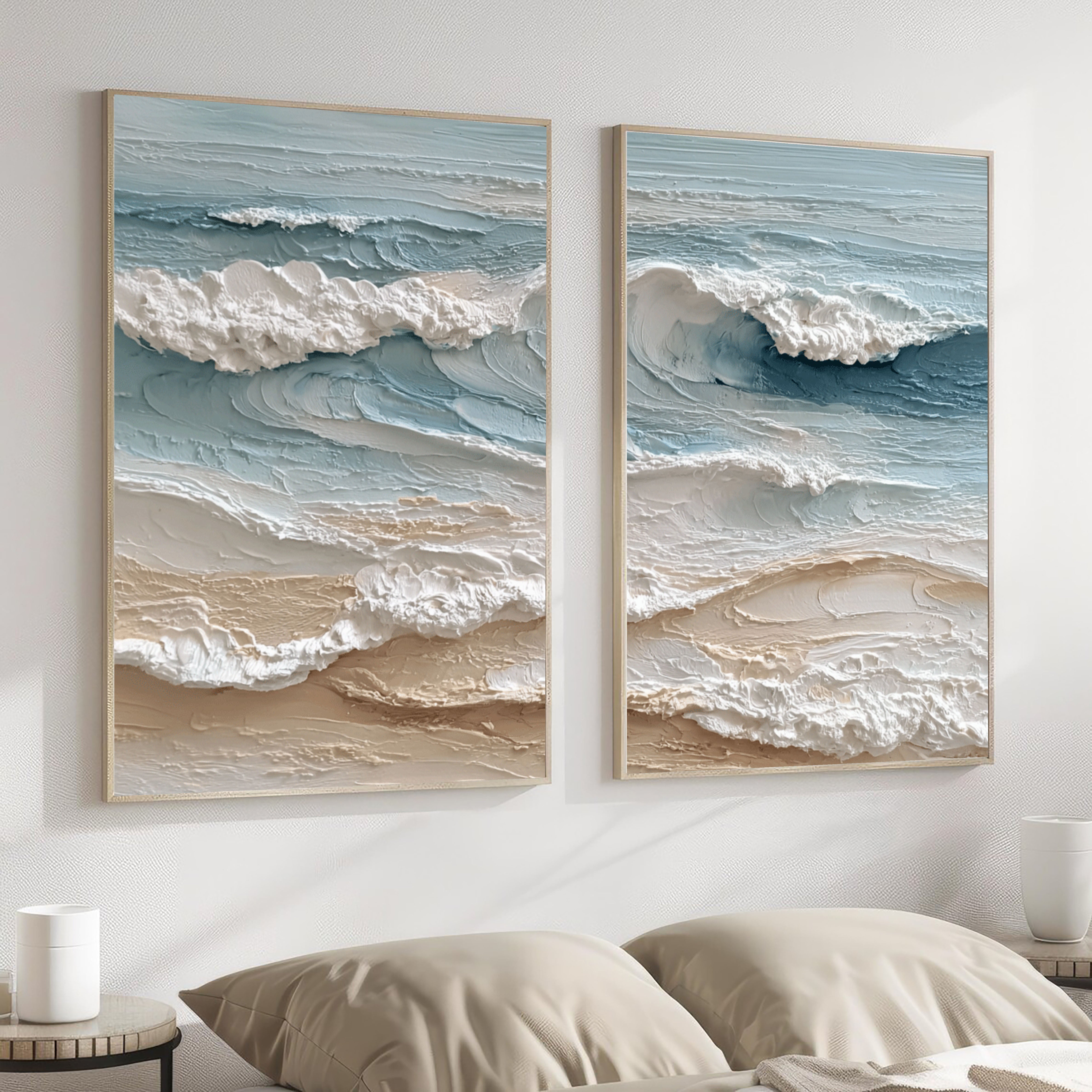 Textured Coastal Serenity | Ocean Waves