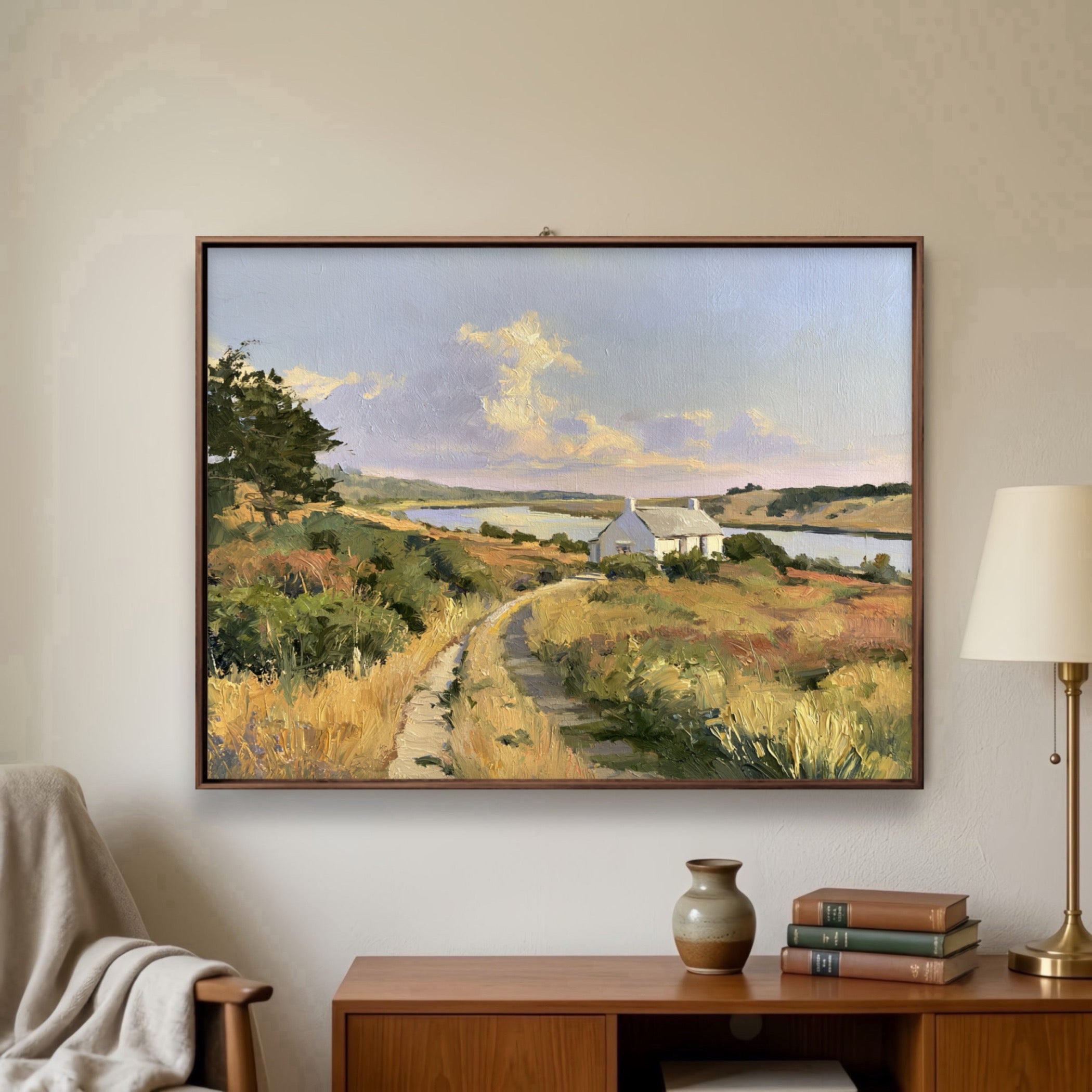 Landscape Art|Estuary Lane Glow