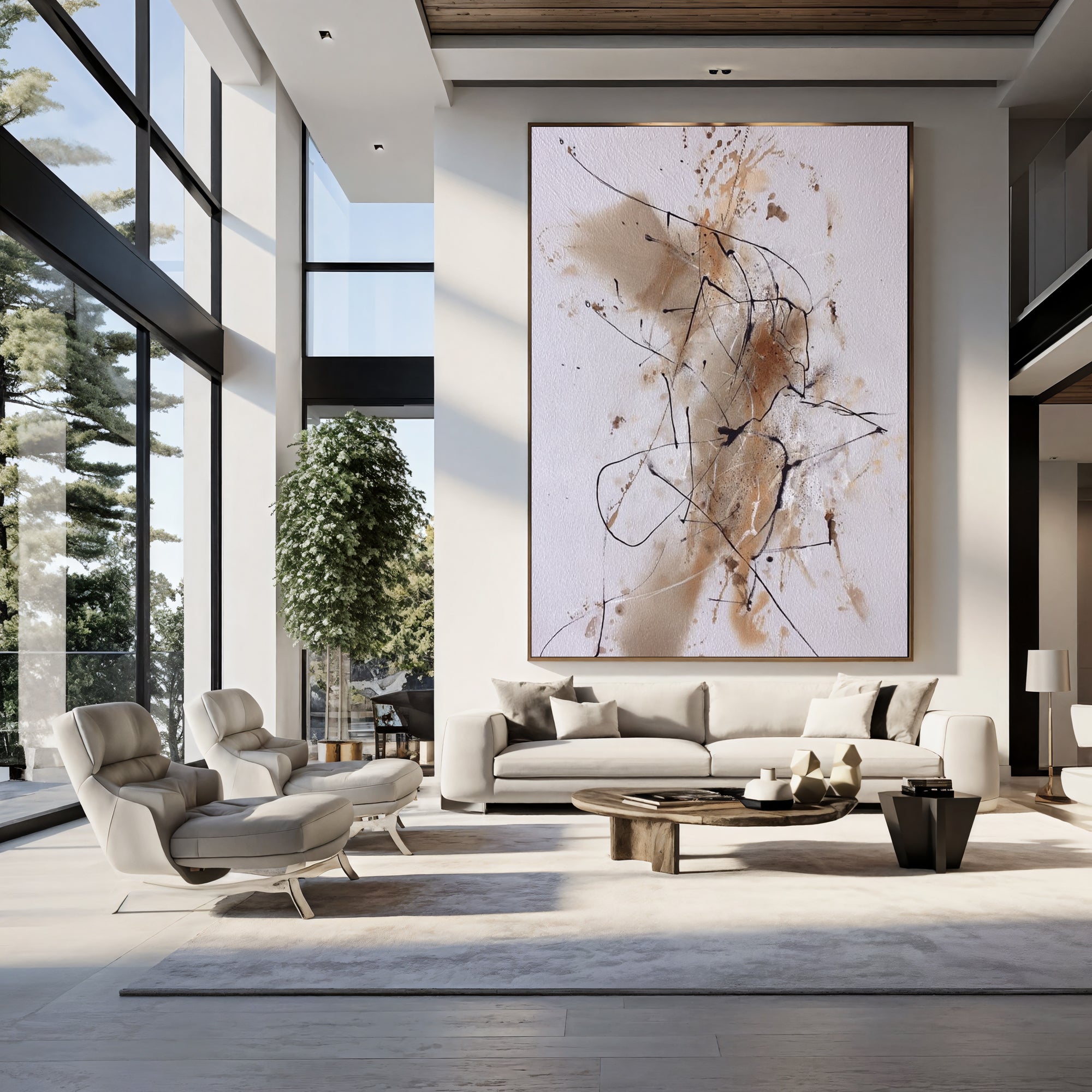 Textured Abstract Allure | Warm Strokes